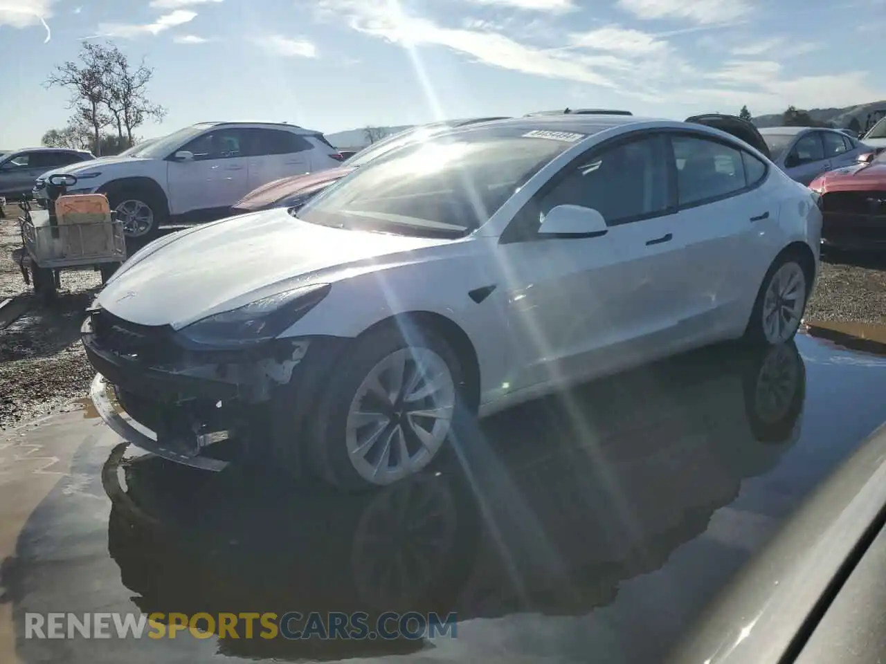 1 Photograph of a damaged car 5YJ3E1EA6MF937271 TESLA MODEL 3 2021
