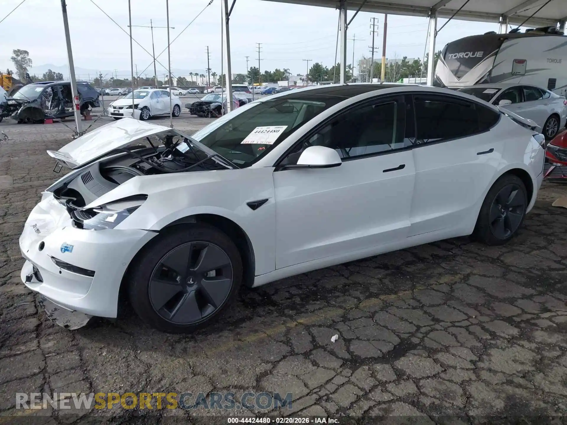 2 Photograph of a damaged car 5YJ3E1EA6MF938534 TESLA MODEL 3 2021
