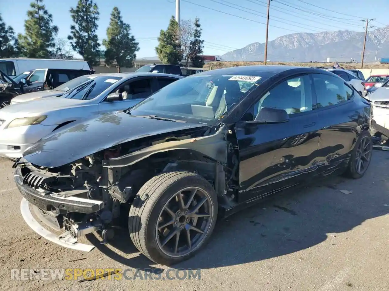 1 Photograph of a damaged car 5YJ3E1EA6MF939926 TESLA MODEL 3 2021