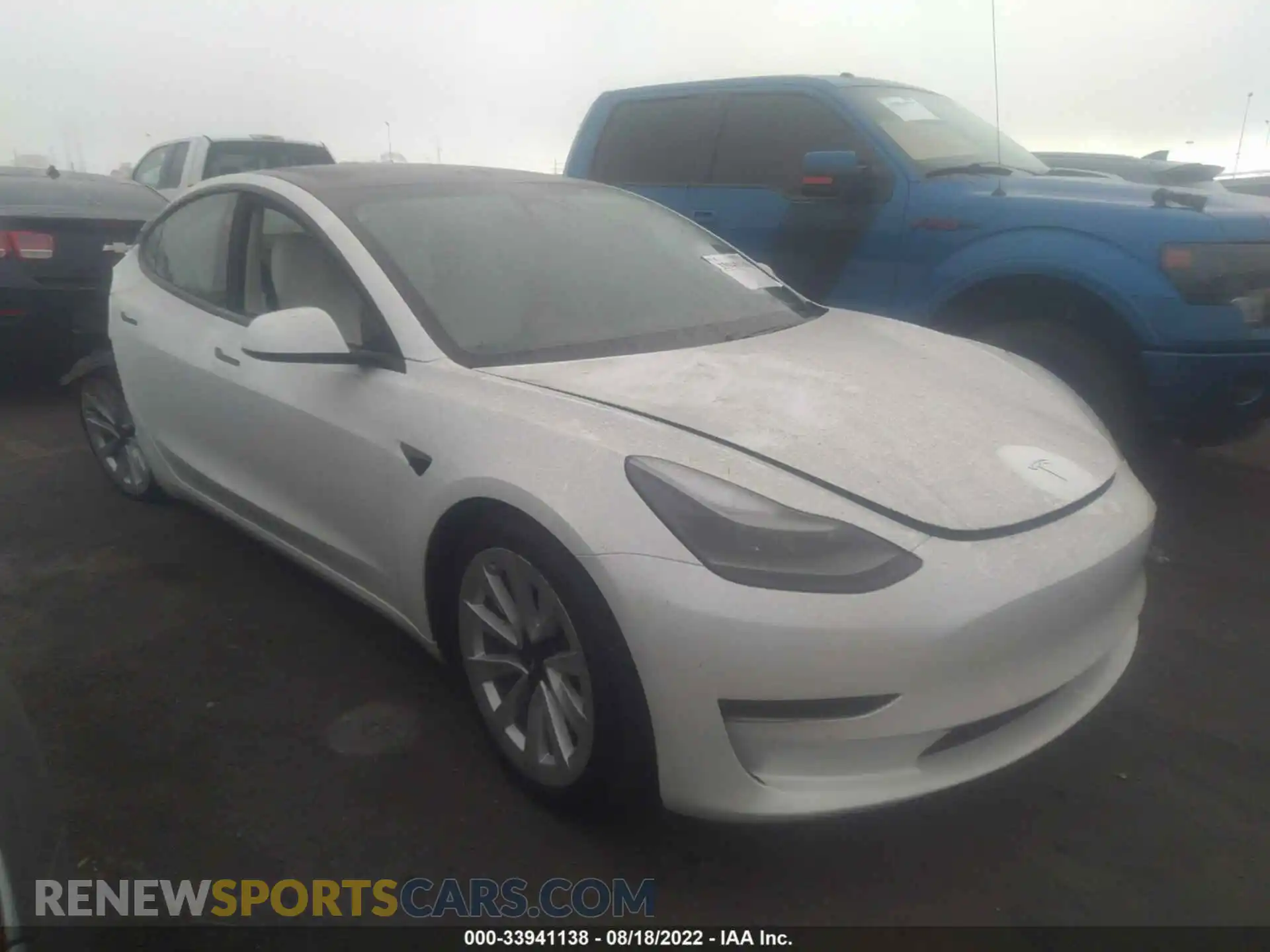 1 Photograph of a damaged car 5YJ3E1EA6MF943233 TESLA MODEL 3 2021