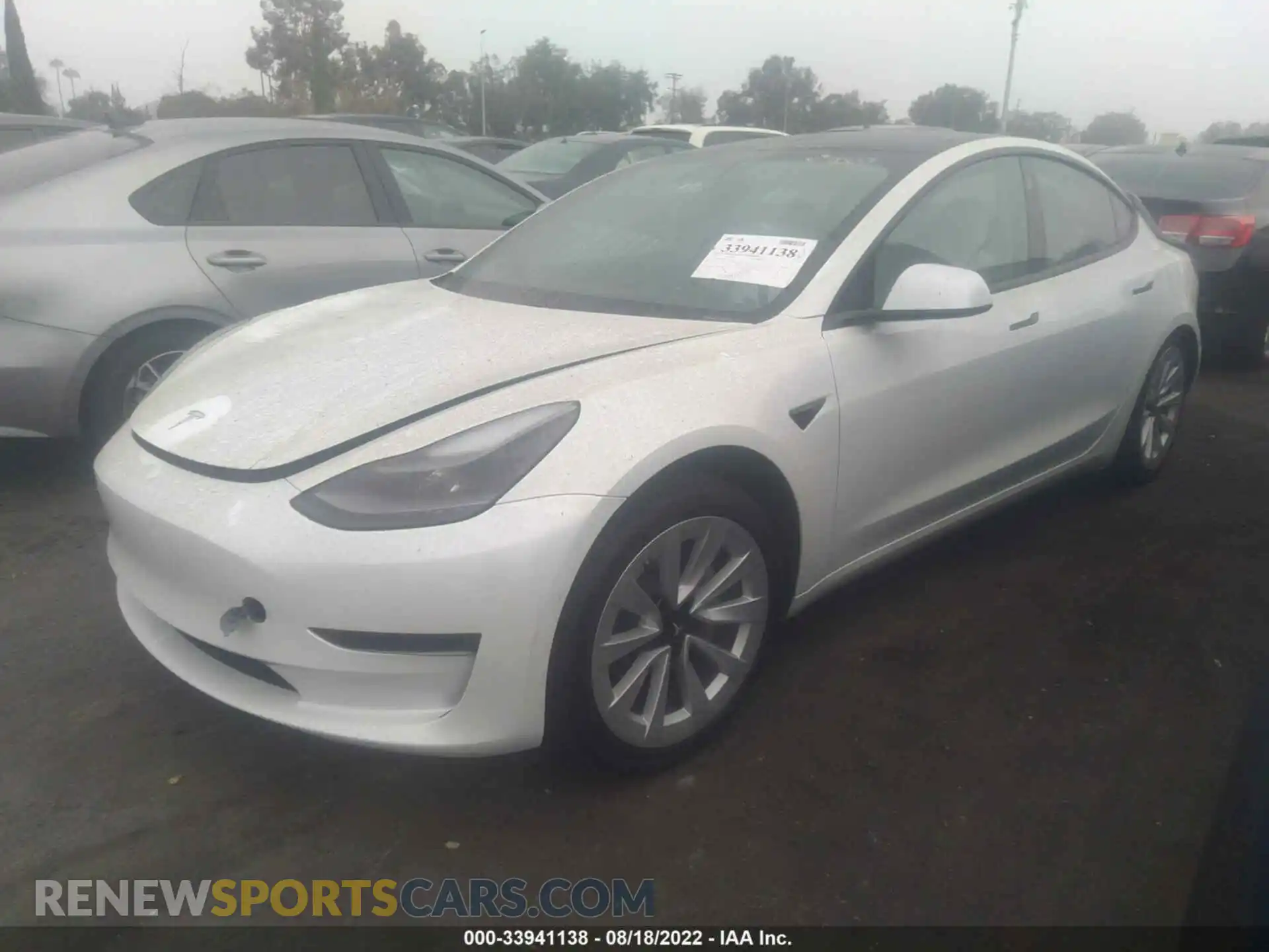 2 Photograph of a damaged car 5YJ3E1EA6MF943233 TESLA MODEL 3 2021
