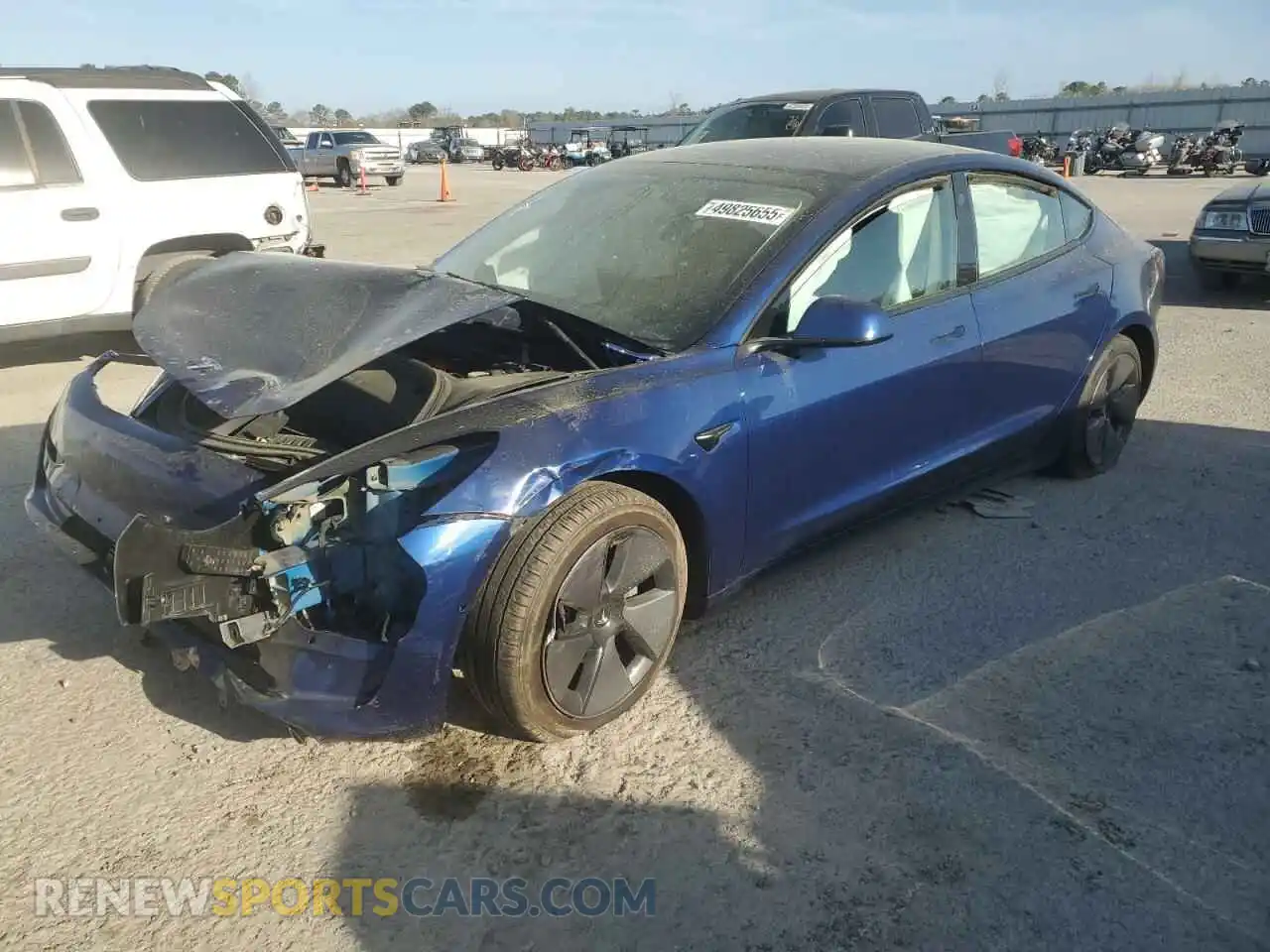 1 Photograph of a damaged car 5YJ3E1EA6MF961439 TESLA MODEL 3 2021