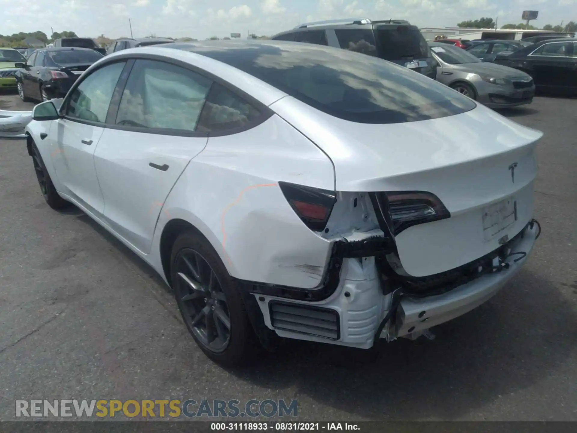 3 Photograph of a damaged car 5YJ3E1EA6MF976250 TESLA MODEL 3 2021