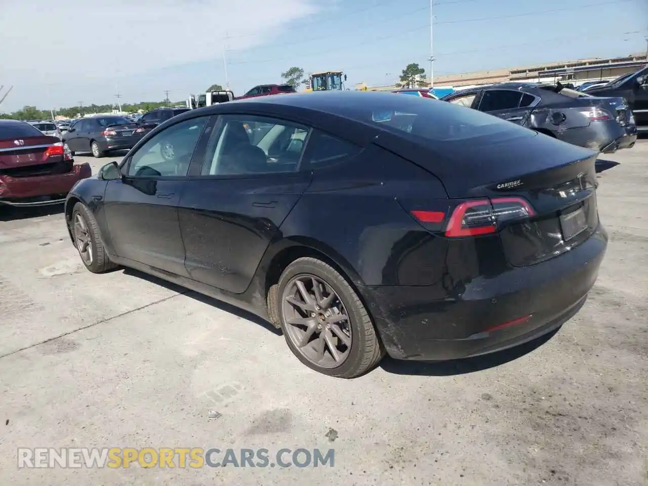 2 fotografías del automóvil dañado 5YJ3E1EA6MF982419 TESLA MODEL 3 2021