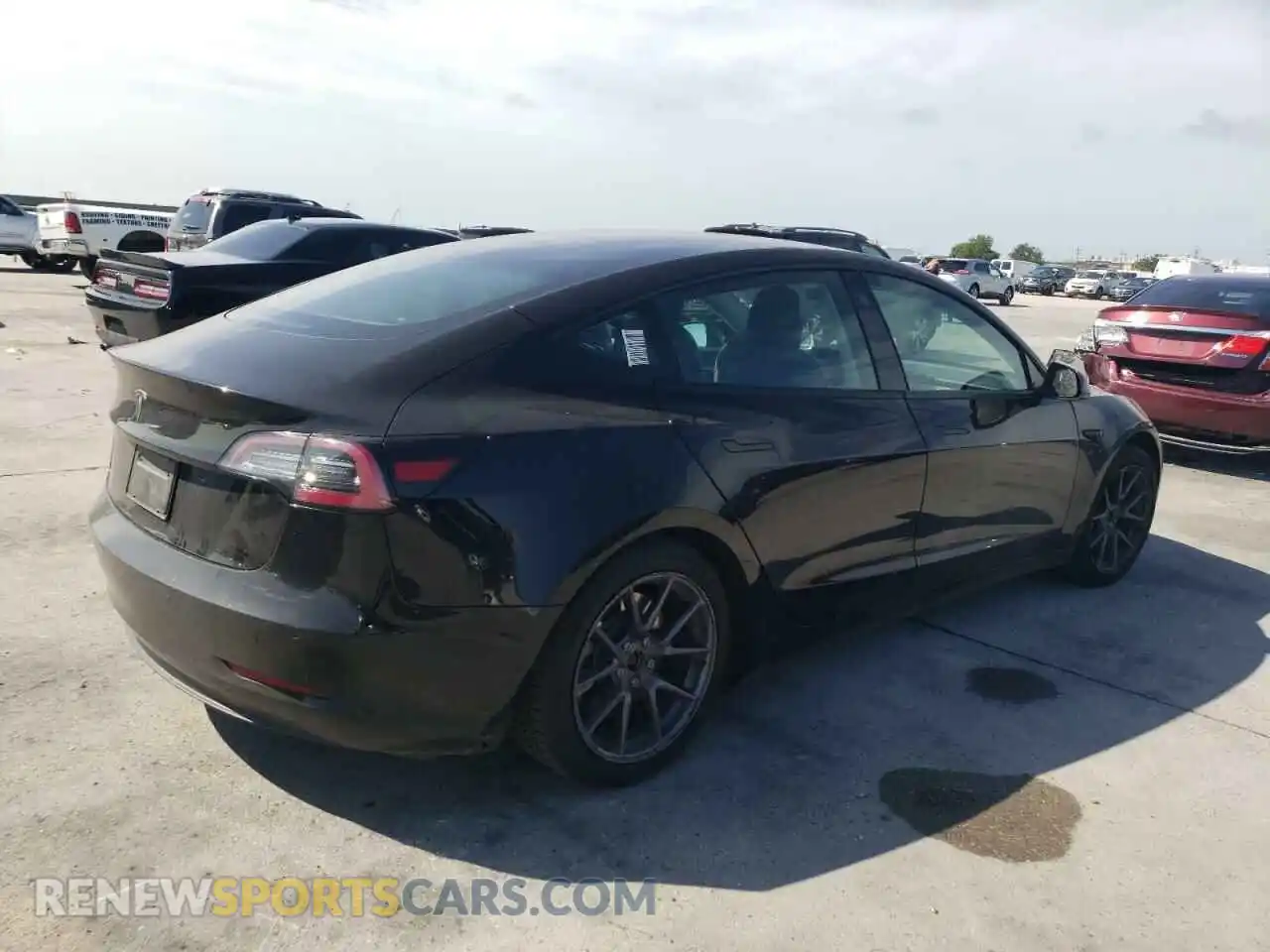 3 fotografías del automóvil dañado 5YJ3E1EA6MF982419 TESLA MODEL 3 2021