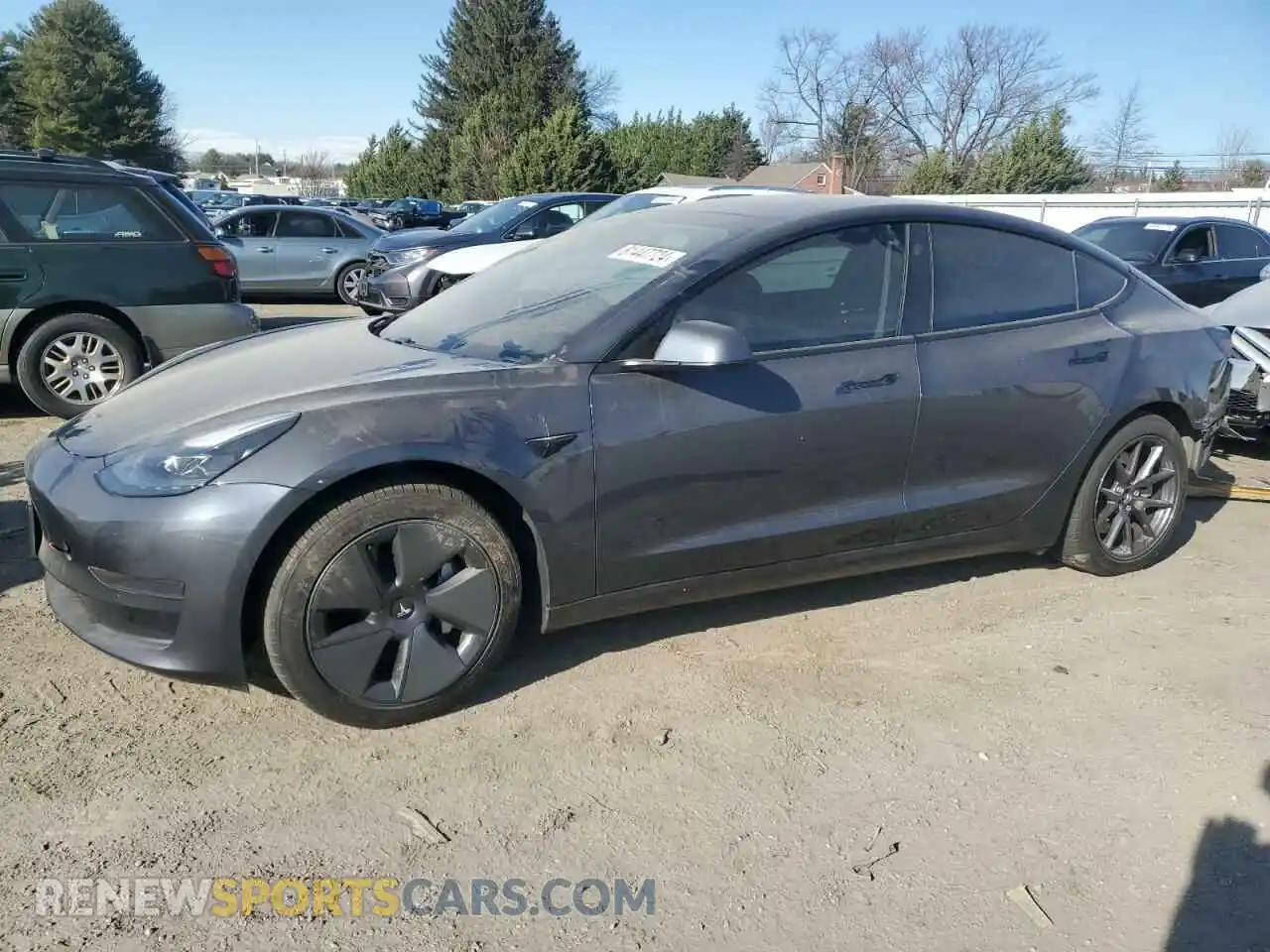 1 Photograph of a damaged car 5YJ3E1EA6MF991444 TESLA MODEL 3 2021