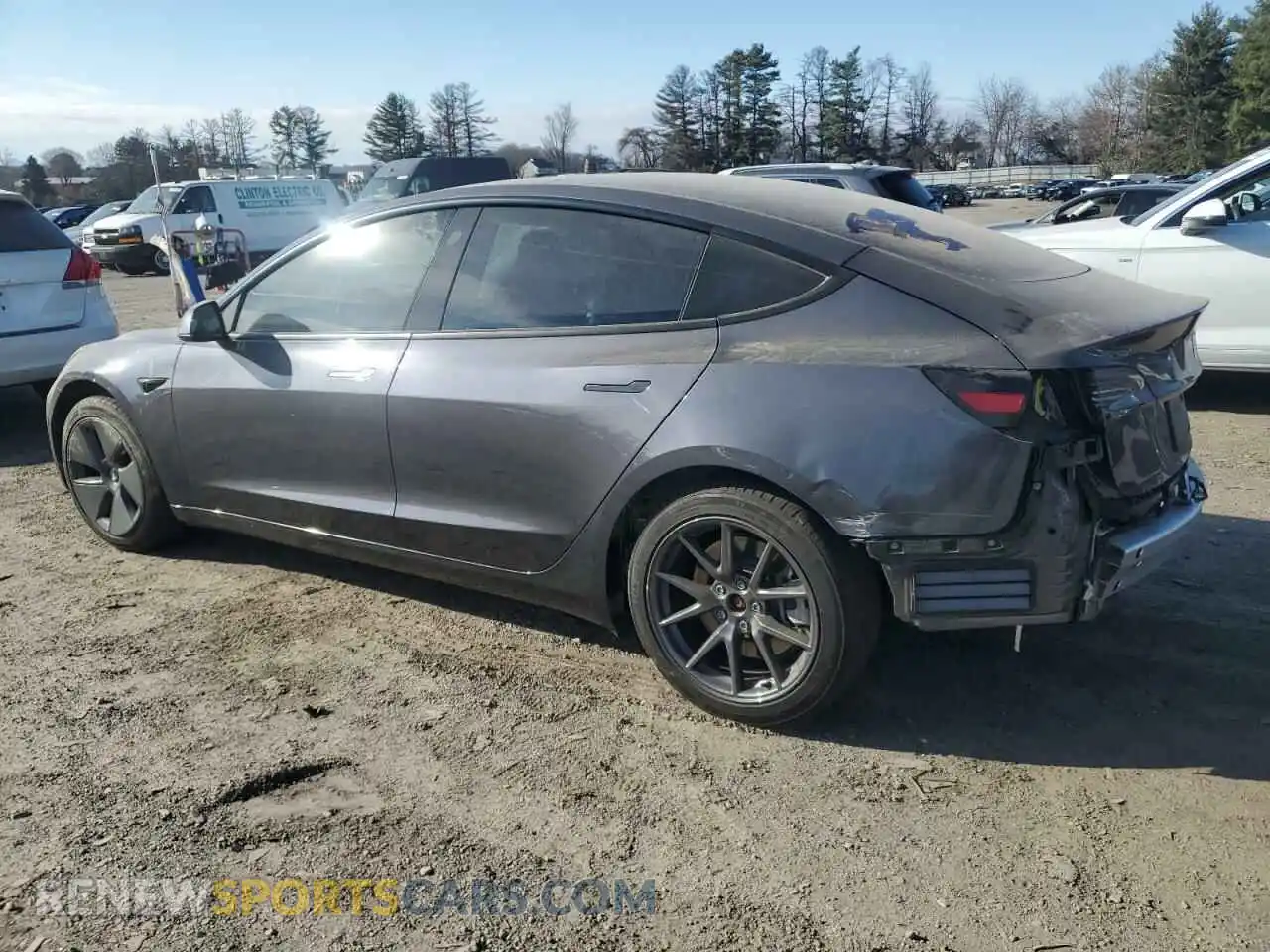 2 Photograph of a damaged car 5YJ3E1EA6MF991444 TESLA MODEL 3 2021