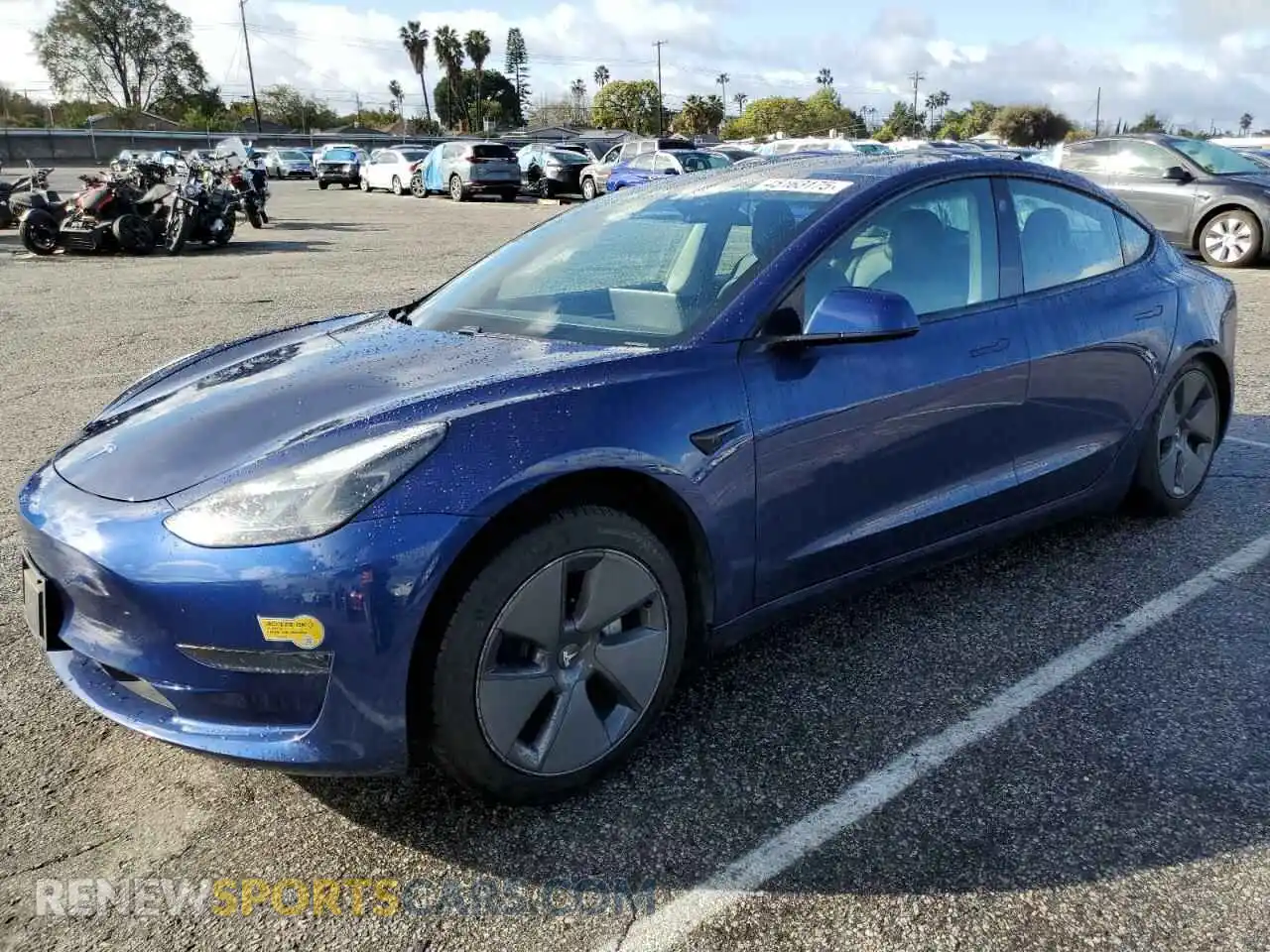 1 Photograph of a damaged car 5YJ3E1EA6MF992481 TESLA MODEL 3 2021