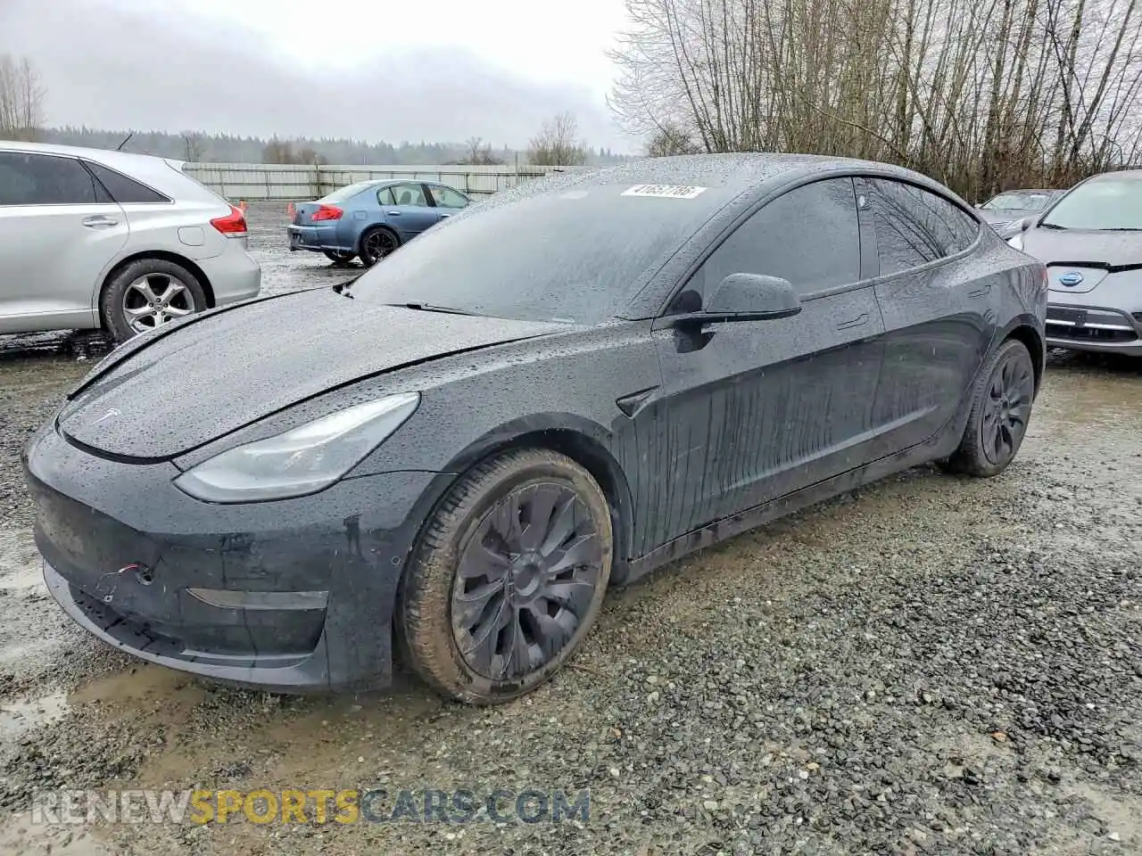 1 Photograph of a damaged car 5YJ3E1EA6MF997941 TESLA MODEL 3 2021