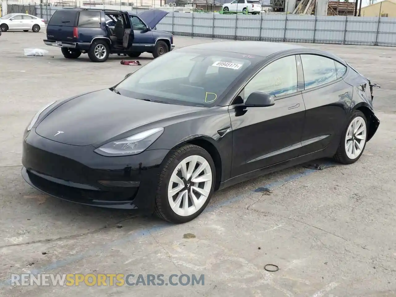 2 Photograph of a damaged car 5YJ3E1EA7MF001448 TESLA MODEL 3 2021