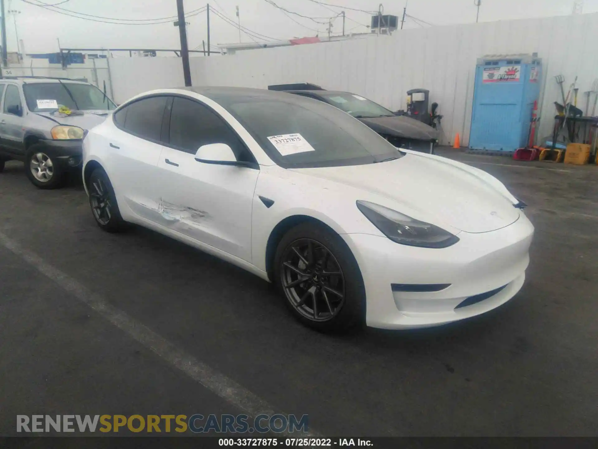 1 Photograph of a damaged car 5YJ3E1EA7MF006357 TESLA MODEL 3 2021