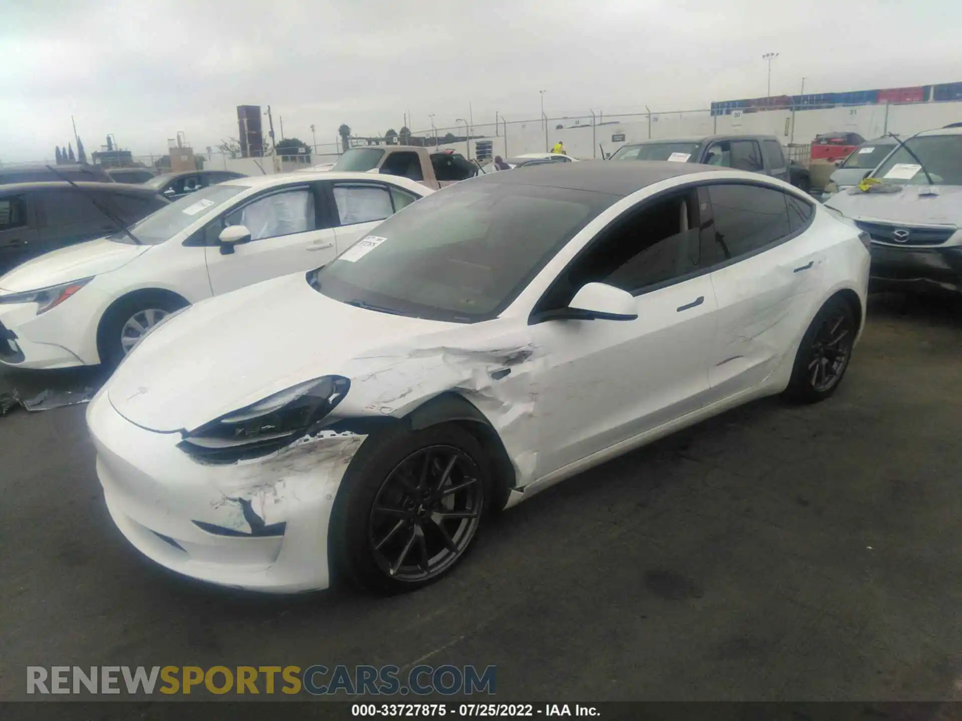 2 Photograph of a damaged car 5YJ3E1EA7MF006357 TESLA MODEL 3 2021