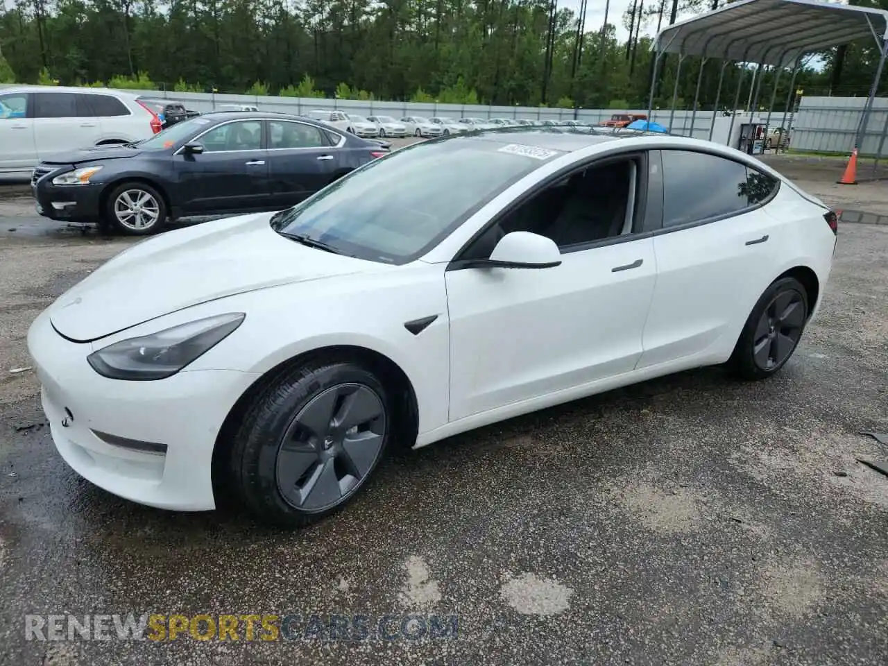 1 Photograph of a damaged car 5YJ3E1EA7MF016533 TESLA MODEL 3 2021