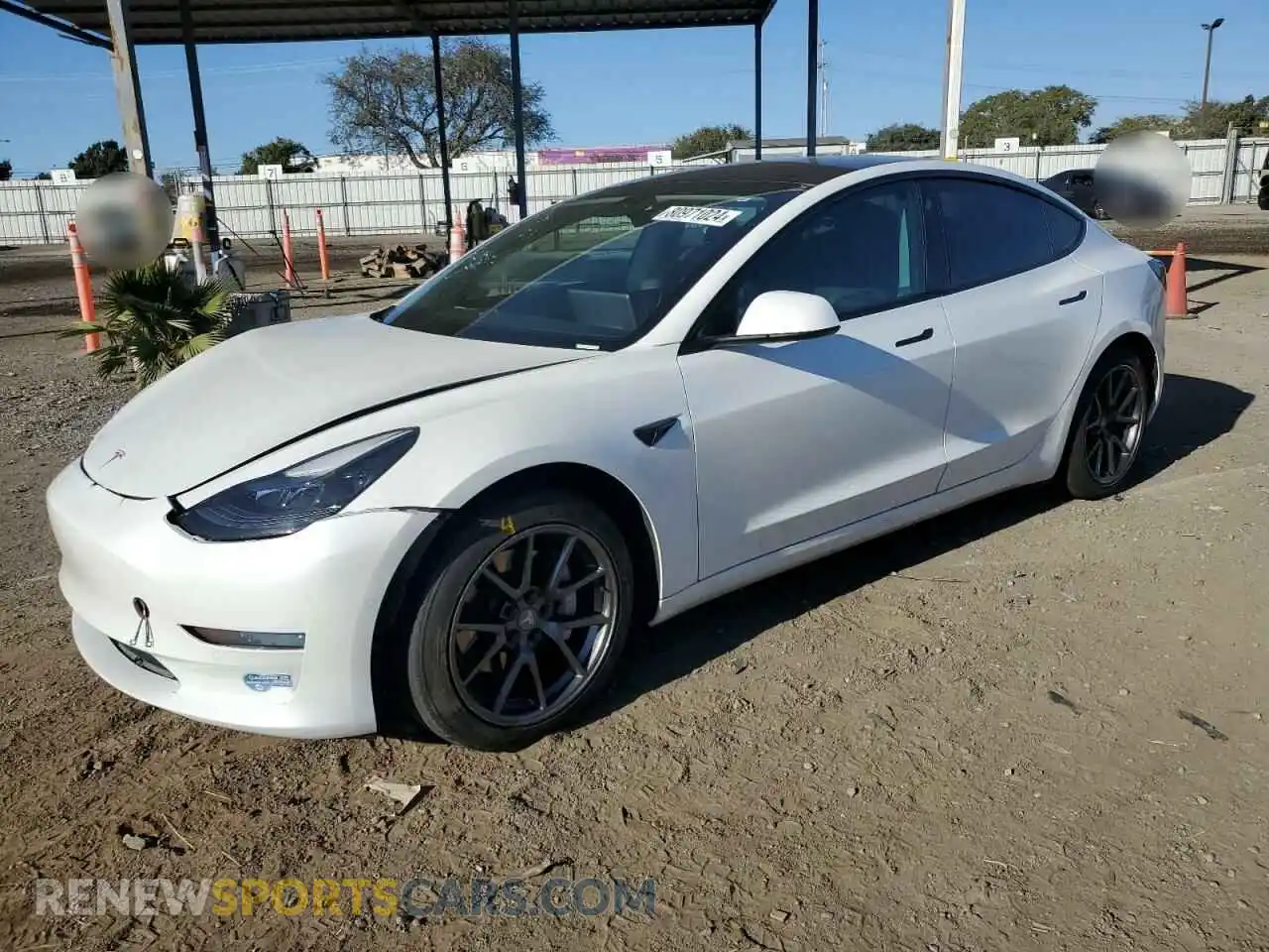 1 Photograph of a damaged car 5YJ3E1EA7MF023112 TESLA MODEL 3 2021
