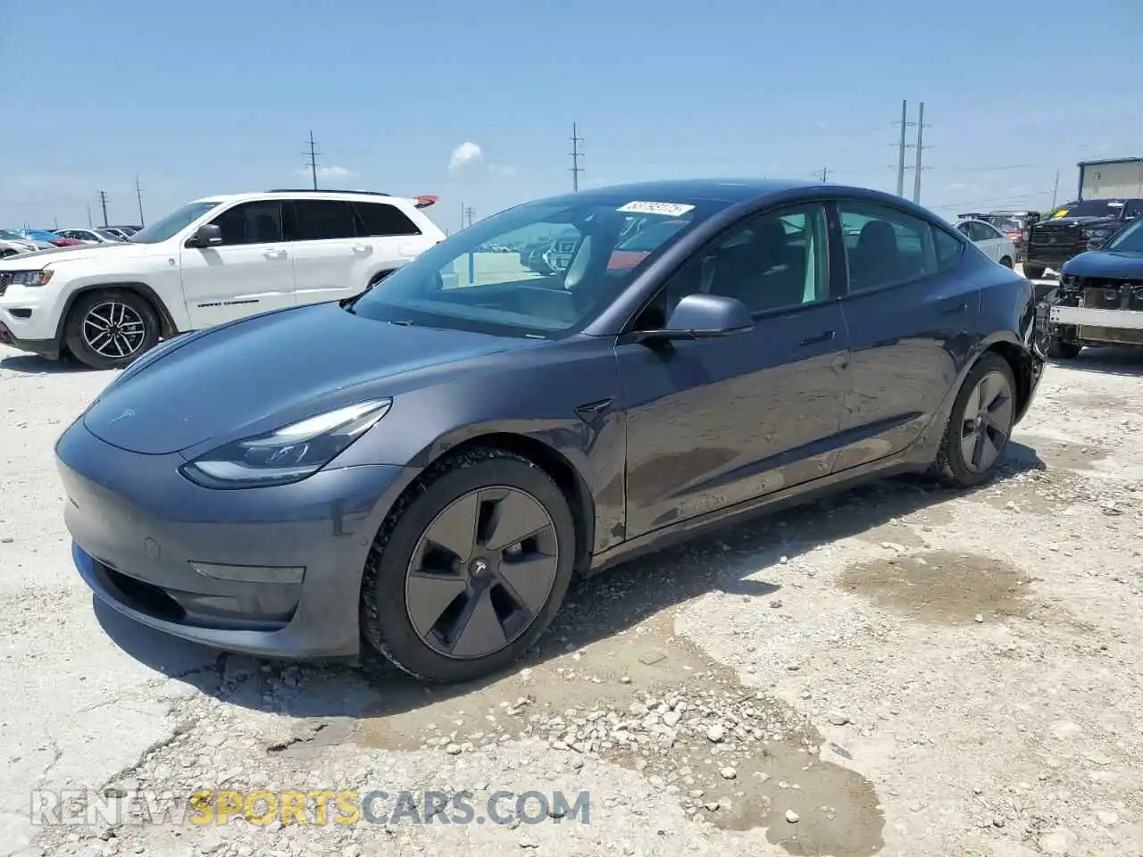 1 Photograph of a damaged car 5YJ3E1EA7MF029847 TESLA MODEL 3 2021
