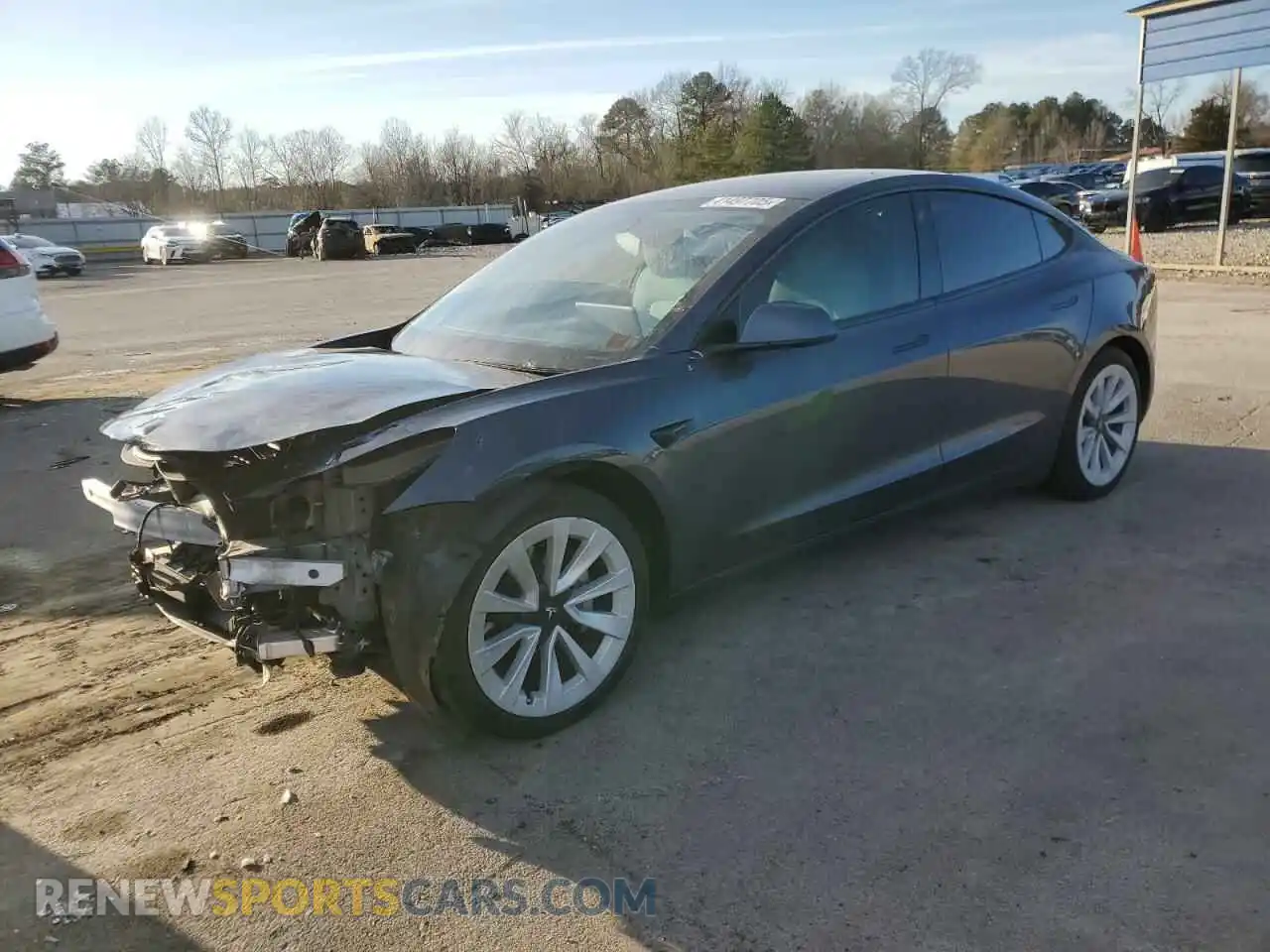 1 Photograph of a damaged car 5YJ3E1EA7MF032215 TESLA MODEL 3 2021