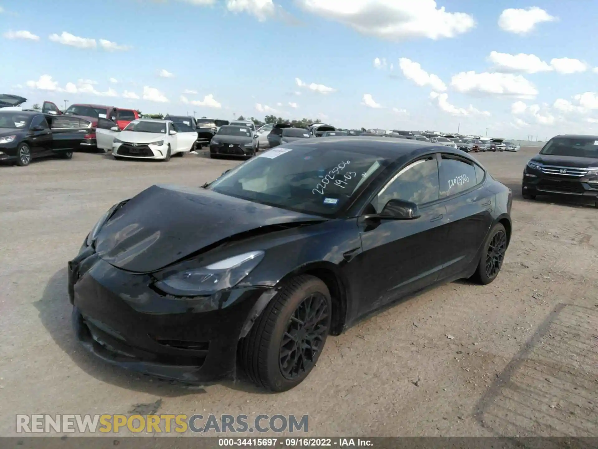 2 Photograph of a damaged car 5YJ3E1EA7MF046048 TESLA MODEL 3 2021