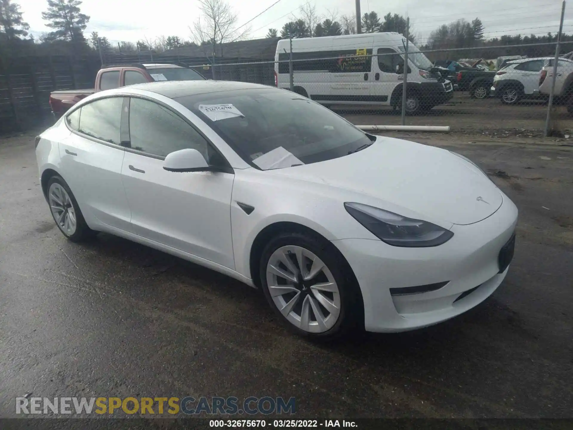 1 Photograph of a damaged car 5YJ3E1EA7MF046096 TESLA MODEL 3 2021