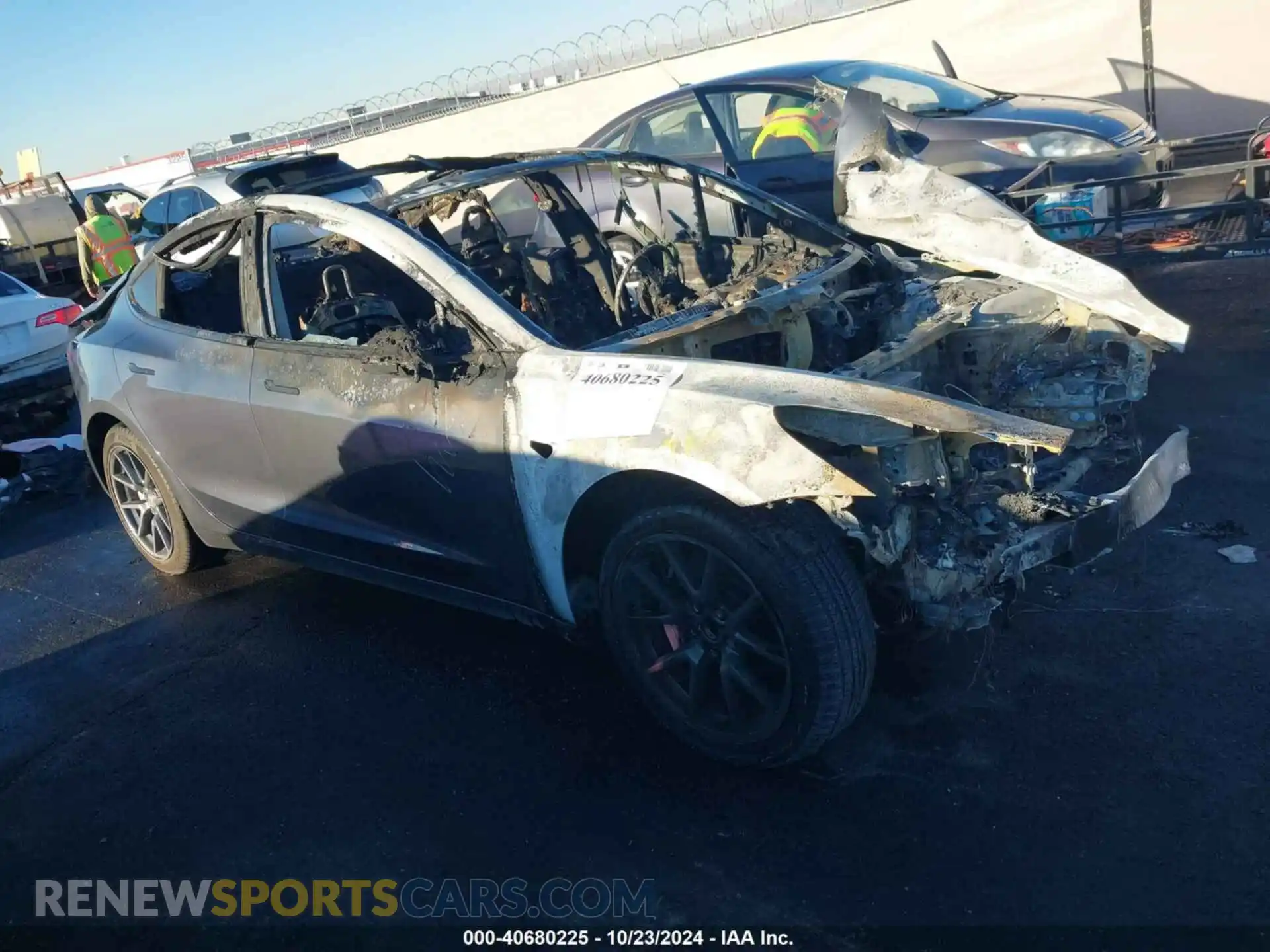 1 Photograph of a damaged car 5YJ3E1EA7MF051704 TESLA MODEL 3 2021