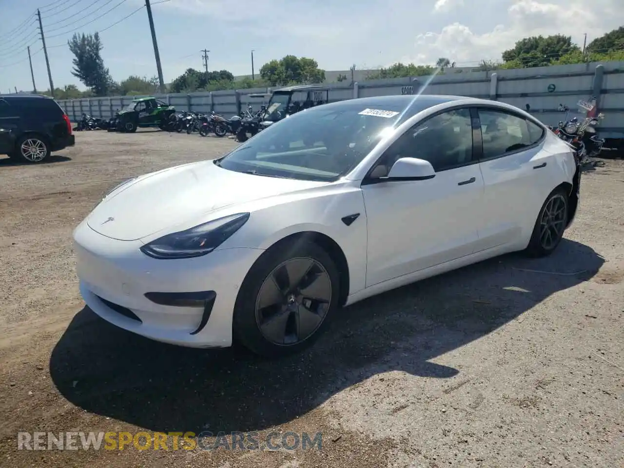 1 Photograph of a damaged car 5YJ3E1EA7MF052691 TESLA MODEL 3 2021