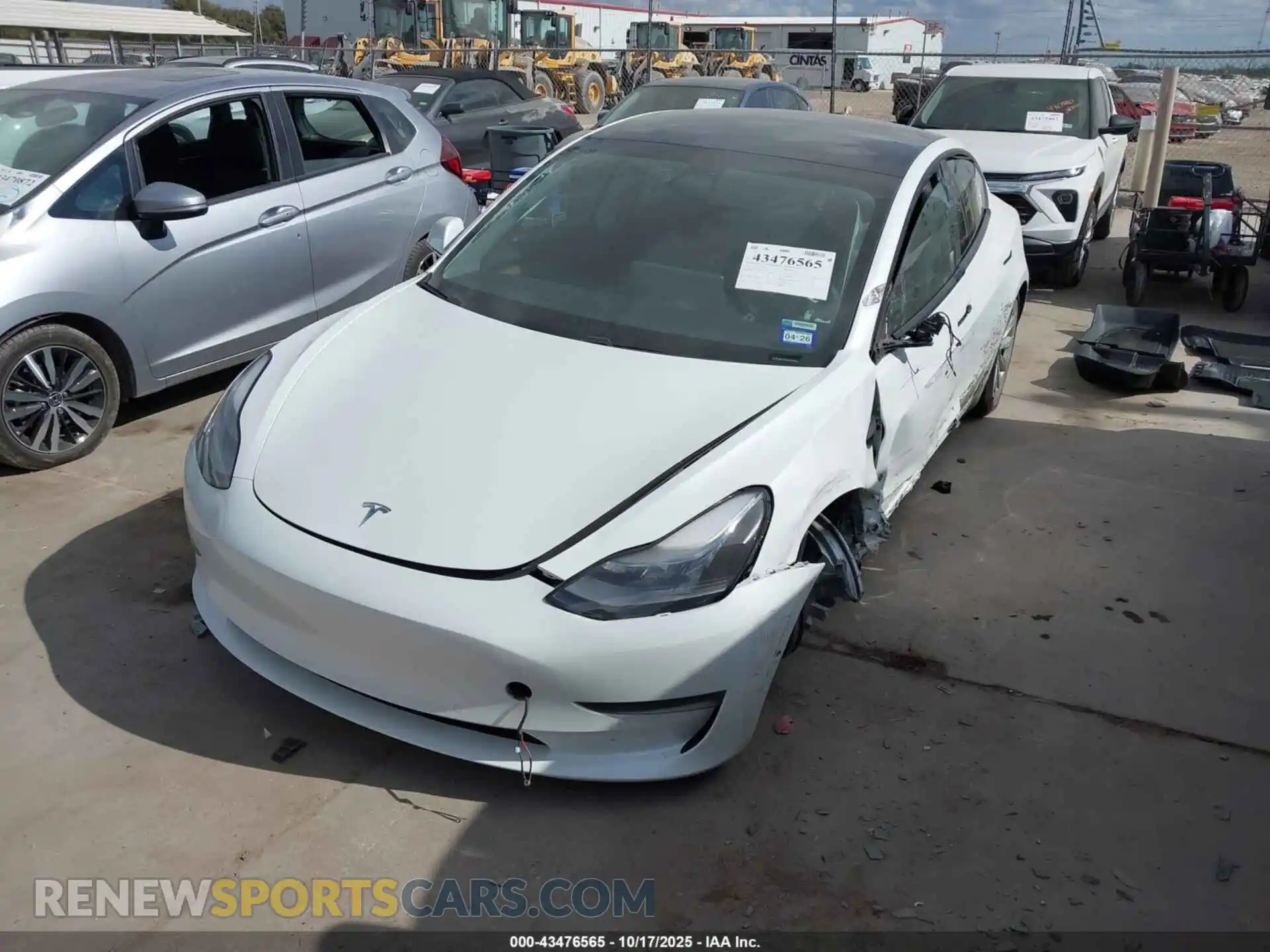 2 Photograph of a damaged car 5YJ3E1EA7MF057048 TESLA MODEL 3 2021