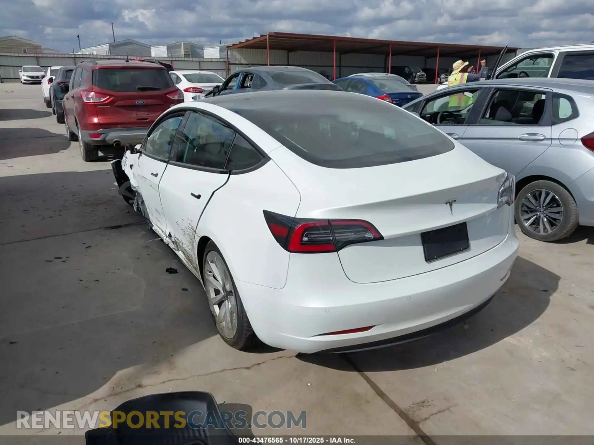 3 Photograph of a damaged car 5YJ3E1EA7MF057048 TESLA MODEL 3 2021