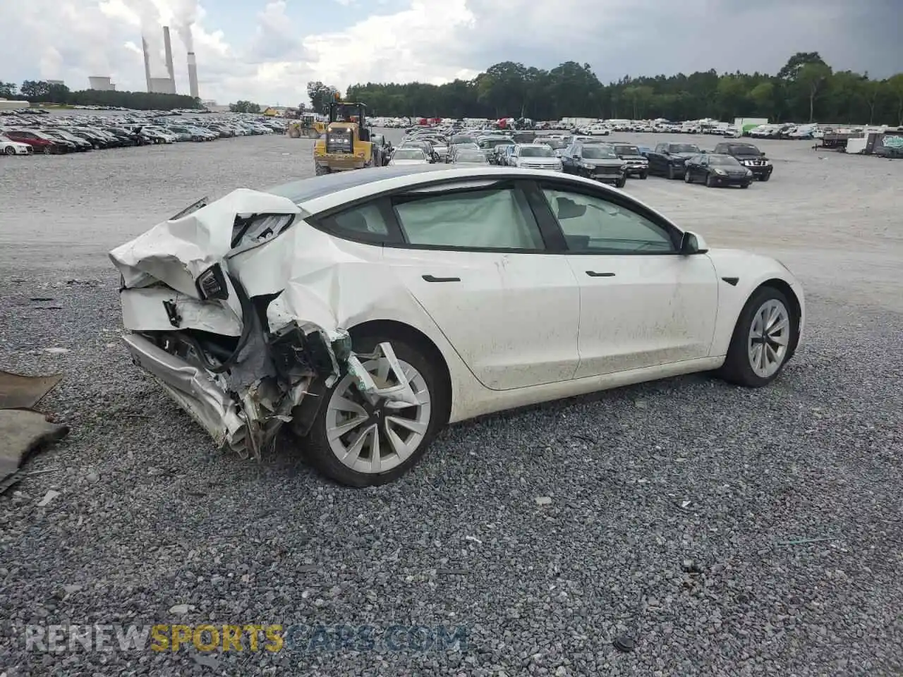 3 Photograph of a damaged car 5YJ3E1EA7MF058135 TESLA MODEL 3 2021