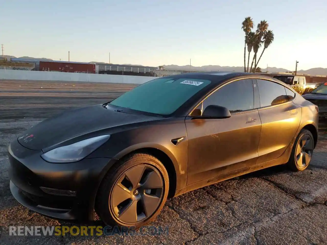 1 Photograph of a damaged car 5YJ3E1EA7MF061259 TESLA MODEL 3 2021