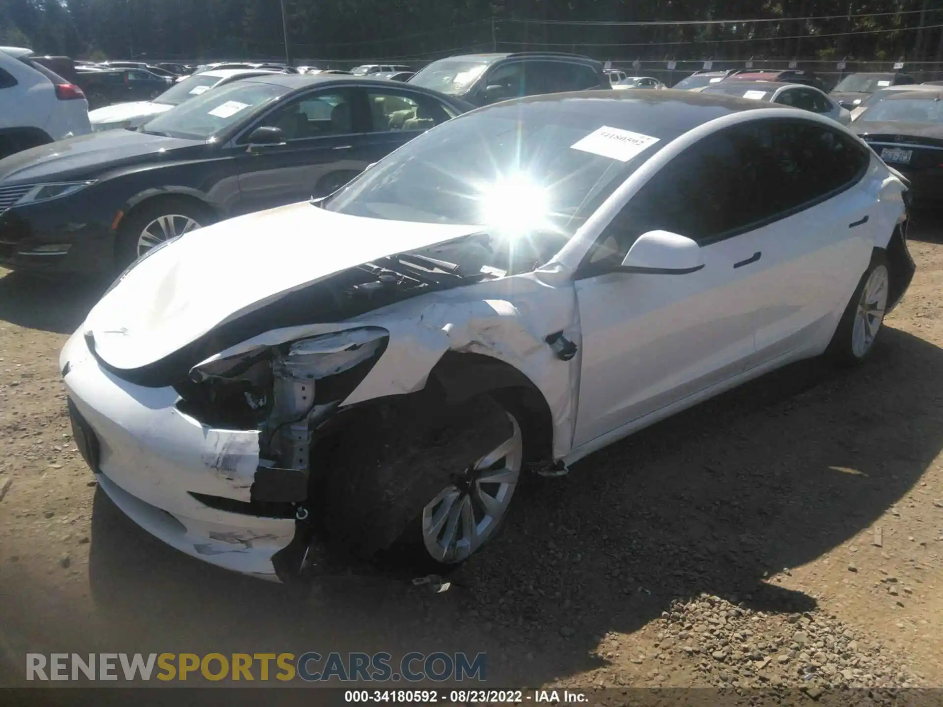 2 Photograph of a damaged car 5YJ3E1EA7MF064534 TESLA MODEL 3 2021