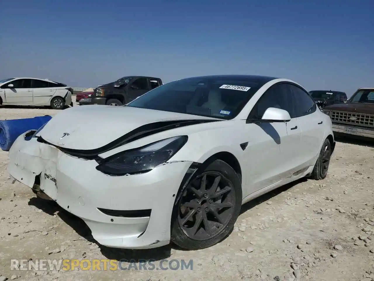 1 Photograph of a damaged car 5YJ3E1EA7MF091555 TESLA MODEL 3 2021