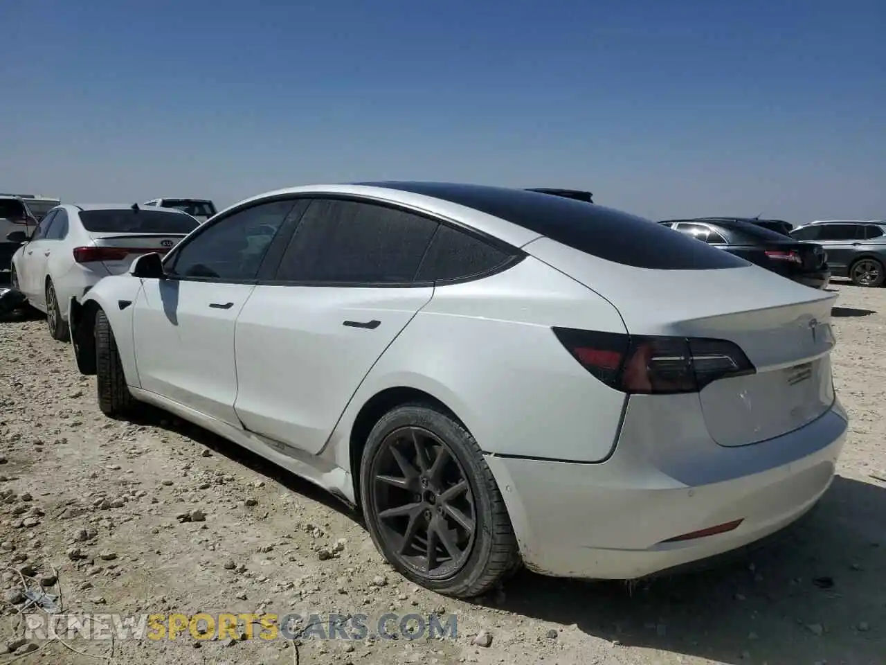 2 Photograph of a damaged car 5YJ3E1EA7MF091555 TESLA MODEL 3 2021