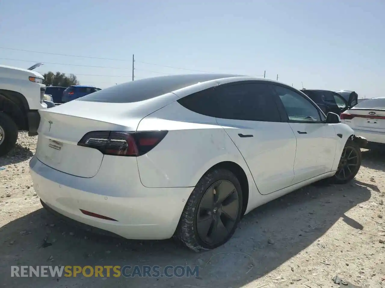 3 Photograph of a damaged car 5YJ3E1EA7MF091555 TESLA MODEL 3 2021