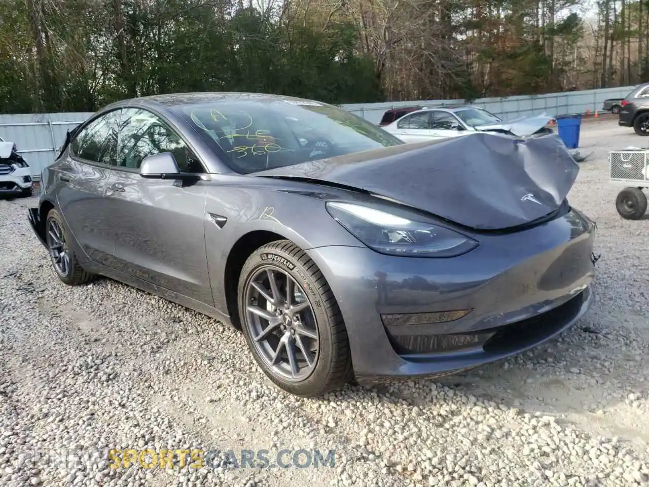 1 Photograph of a damaged car 5YJ3E1EA7MF092852 TESLA MODEL 3 2021