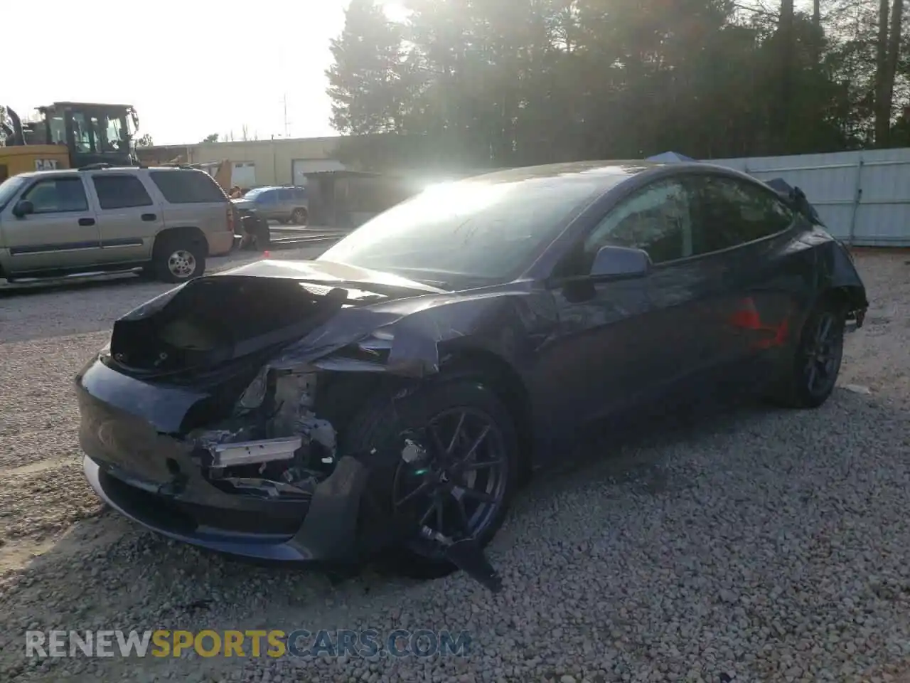 2 Photograph of a damaged car 5YJ3E1EA7MF092852 TESLA MODEL 3 2021