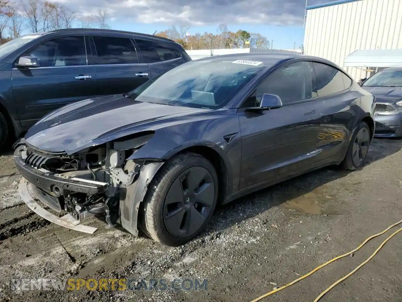 1 Photograph of a damaged car 5YJ3E1EA7MF093788 TESLA MODEL 3 2021