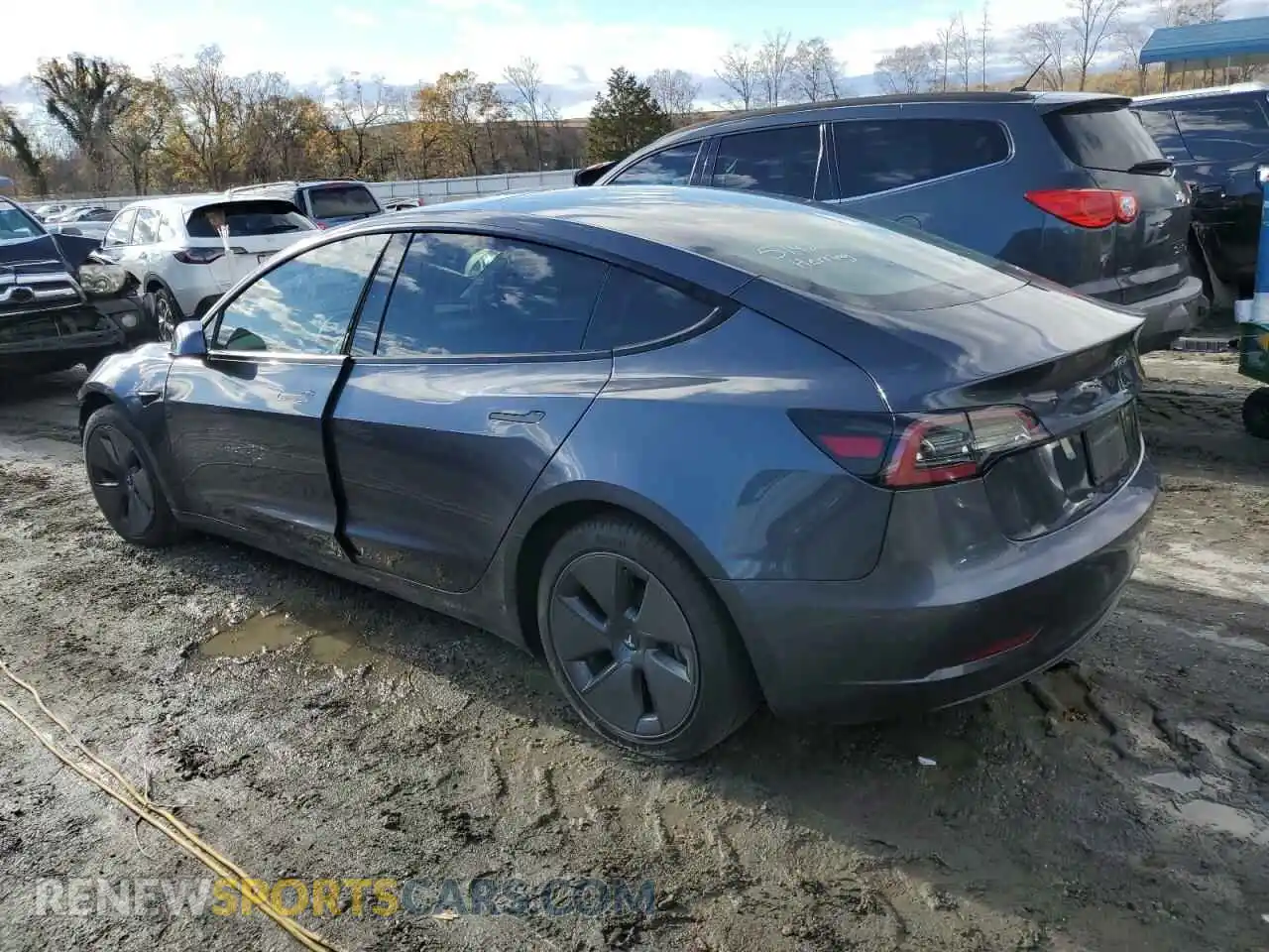 2 Photograph of a damaged car 5YJ3E1EA7MF093788 TESLA MODEL 3 2021