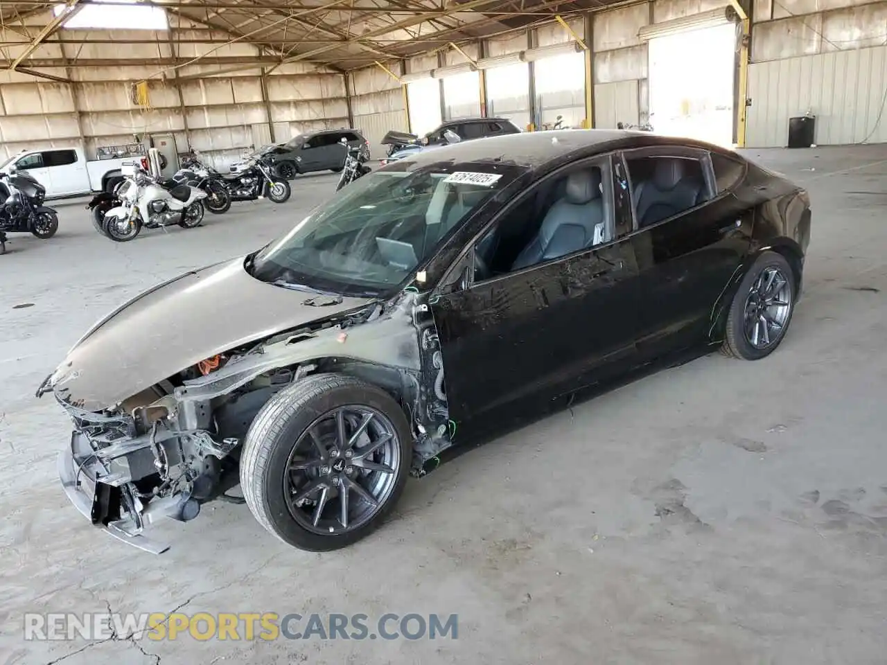 1 Photograph of a damaged car 5YJ3E1EA7MF100545 TESLA MODEL 3 2021