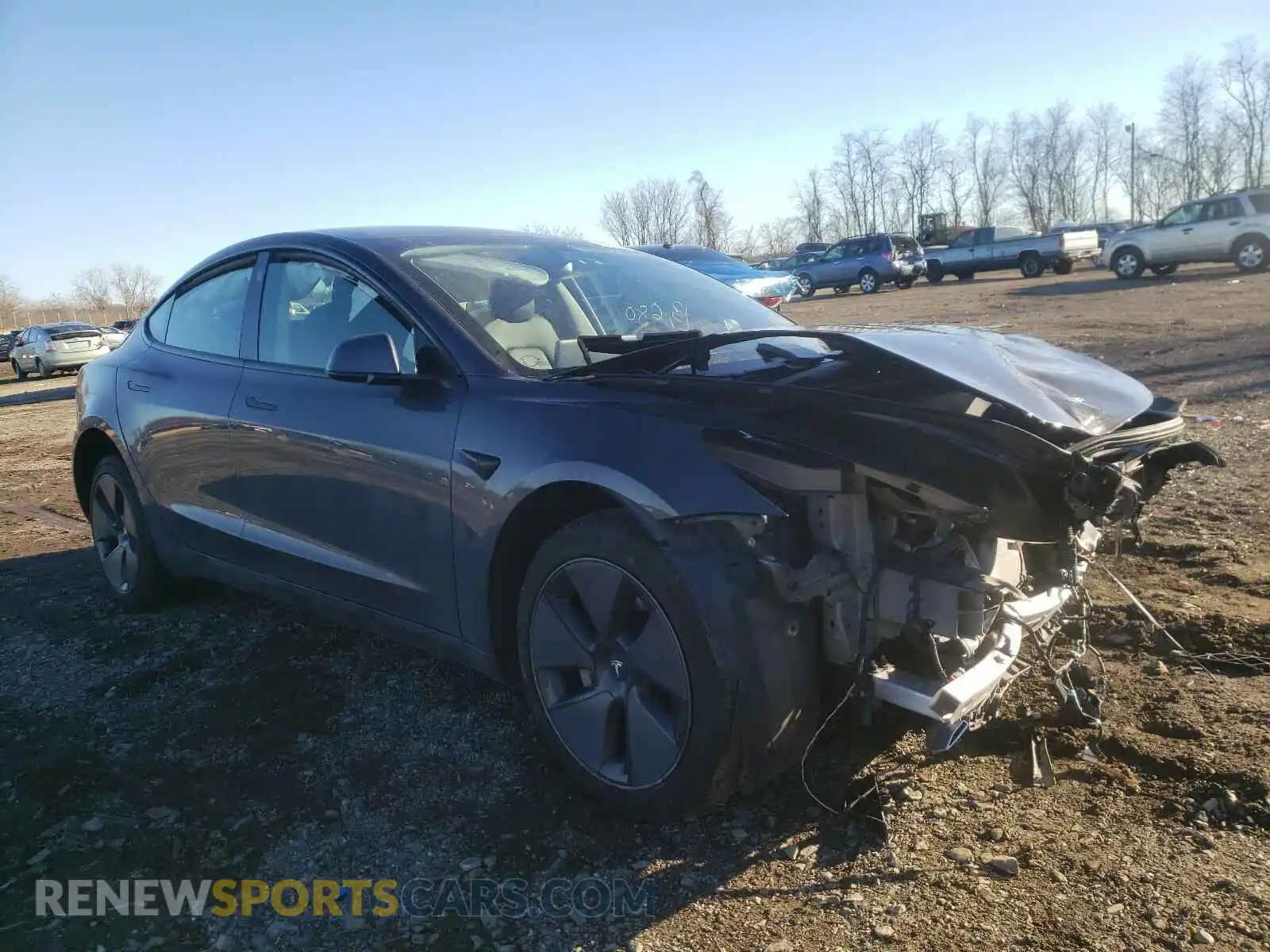 1 Photograph of a damaged car 5YJ3E1EA7MF850270 TESLA MODEL 3 2021