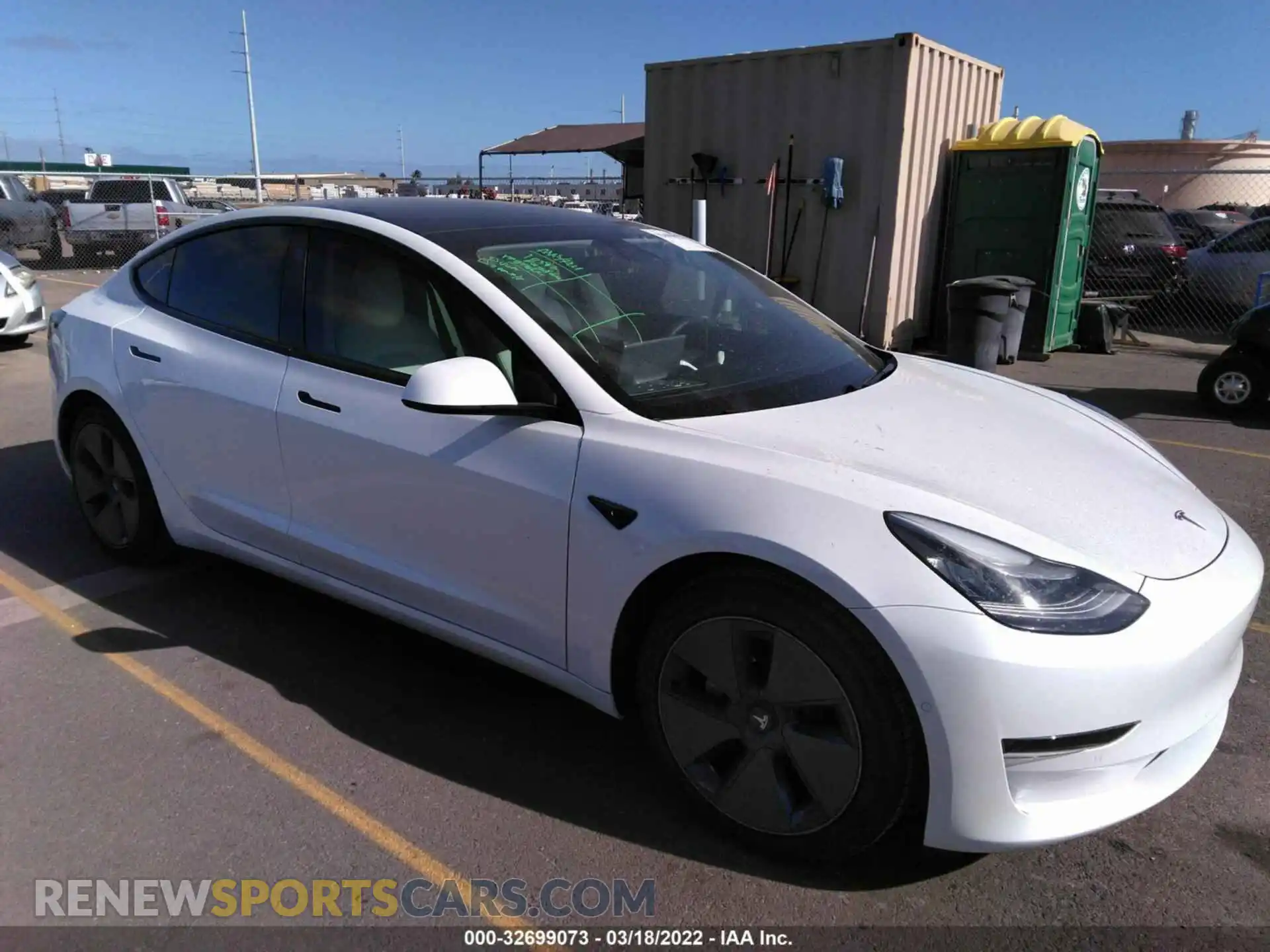 1 Photograph of a damaged car 5YJ3E1EA7MF851807 TESLA MODEL 3 2021