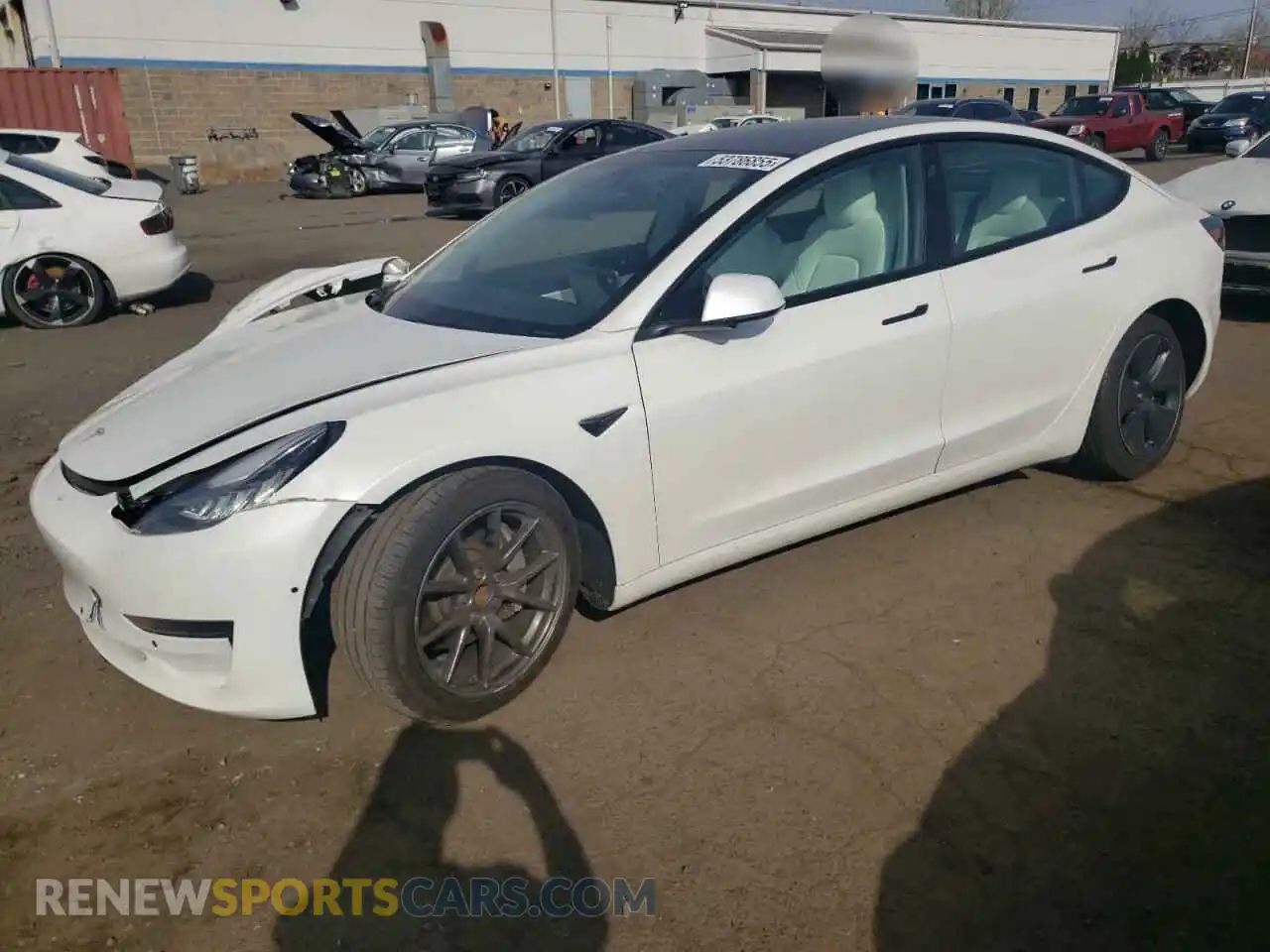 1 Photograph of a damaged car 5YJ3E1EA7MF853816 TESLA MODEL 3 2021