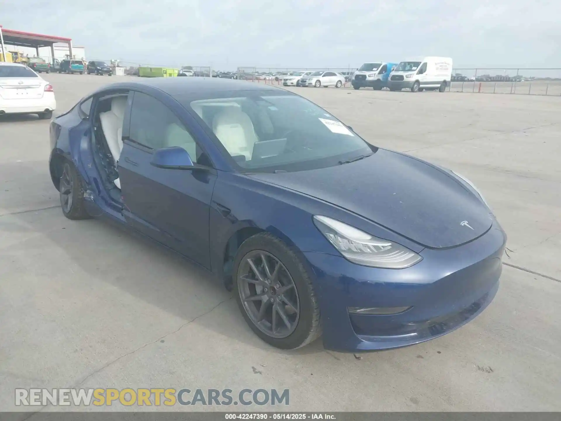 1 Photograph of a damaged car 5YJ3E1EA7MF854383 TESLA MODEL 3 2021