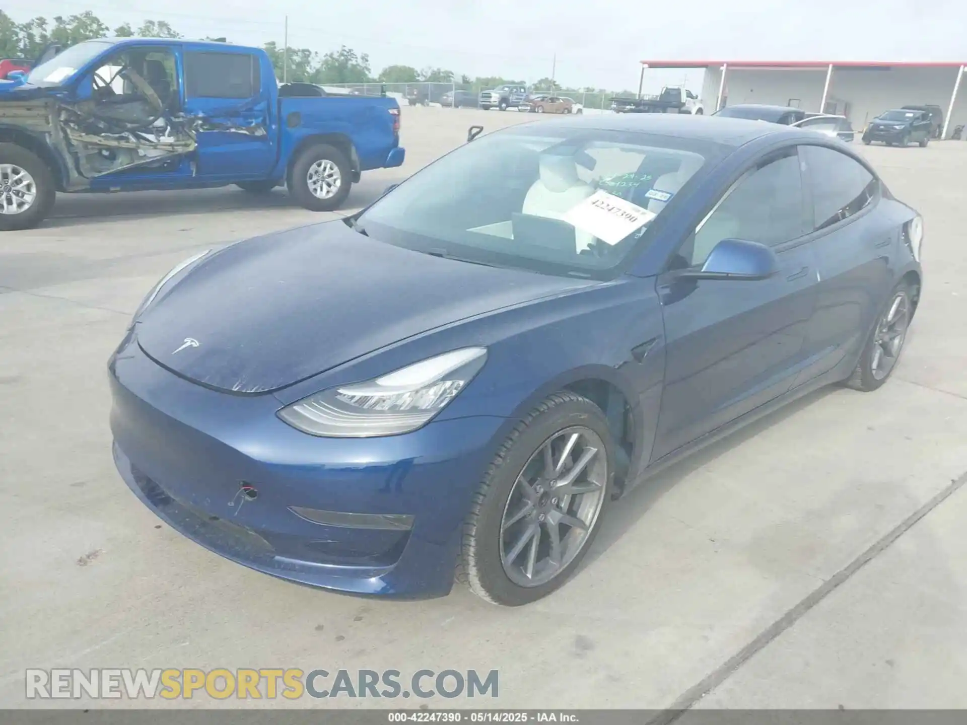2 Photograph of a damaged car 5YJ3E1EA7MF854383 TESLA MODEL 3 2021