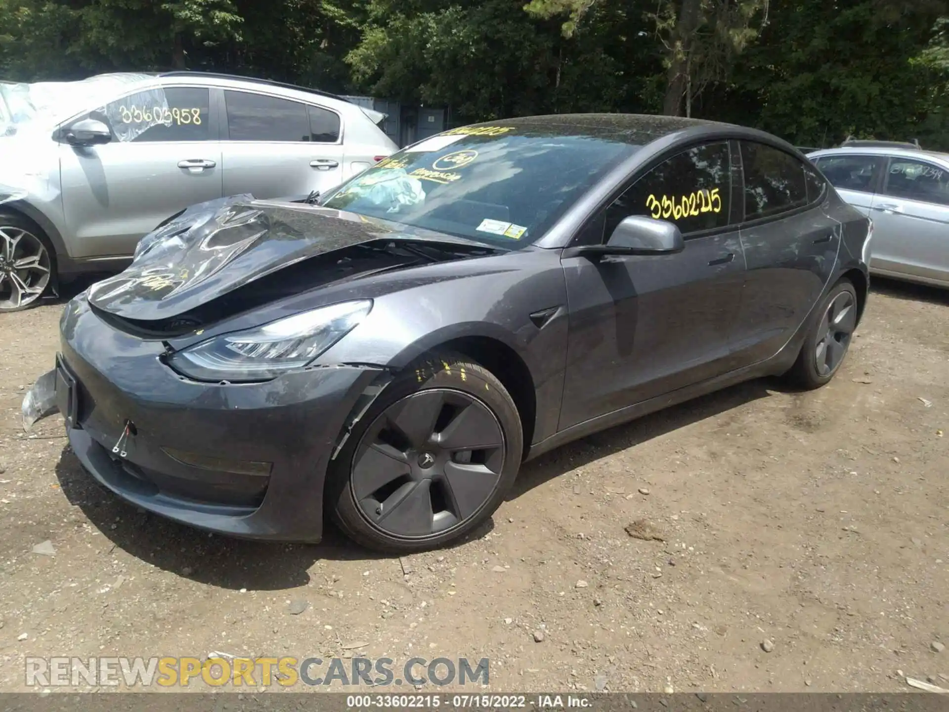 2 Photograph of a damaged car 5YJ3E1EA7MF857655 TESLA MODEL 3 2021