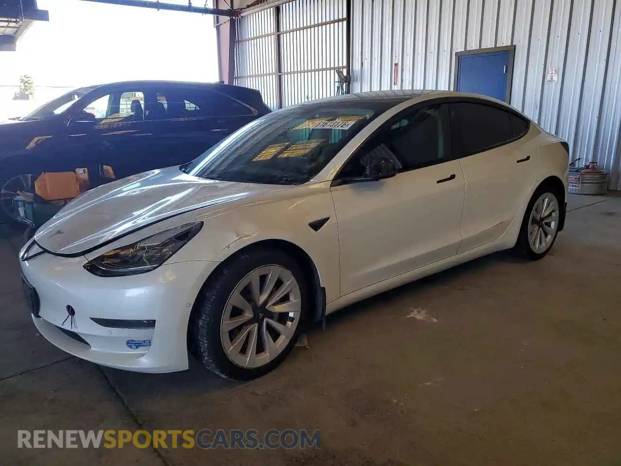 1 Photograph of a damaged car 5YJ3E1EA7MF862564 TESLA MODEL 3 2021