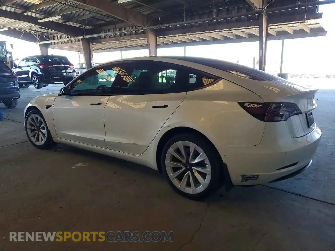 2 Photograph of a damaged car 5YJ3E1EA7MF862564 TESLA MODEL 3 2021