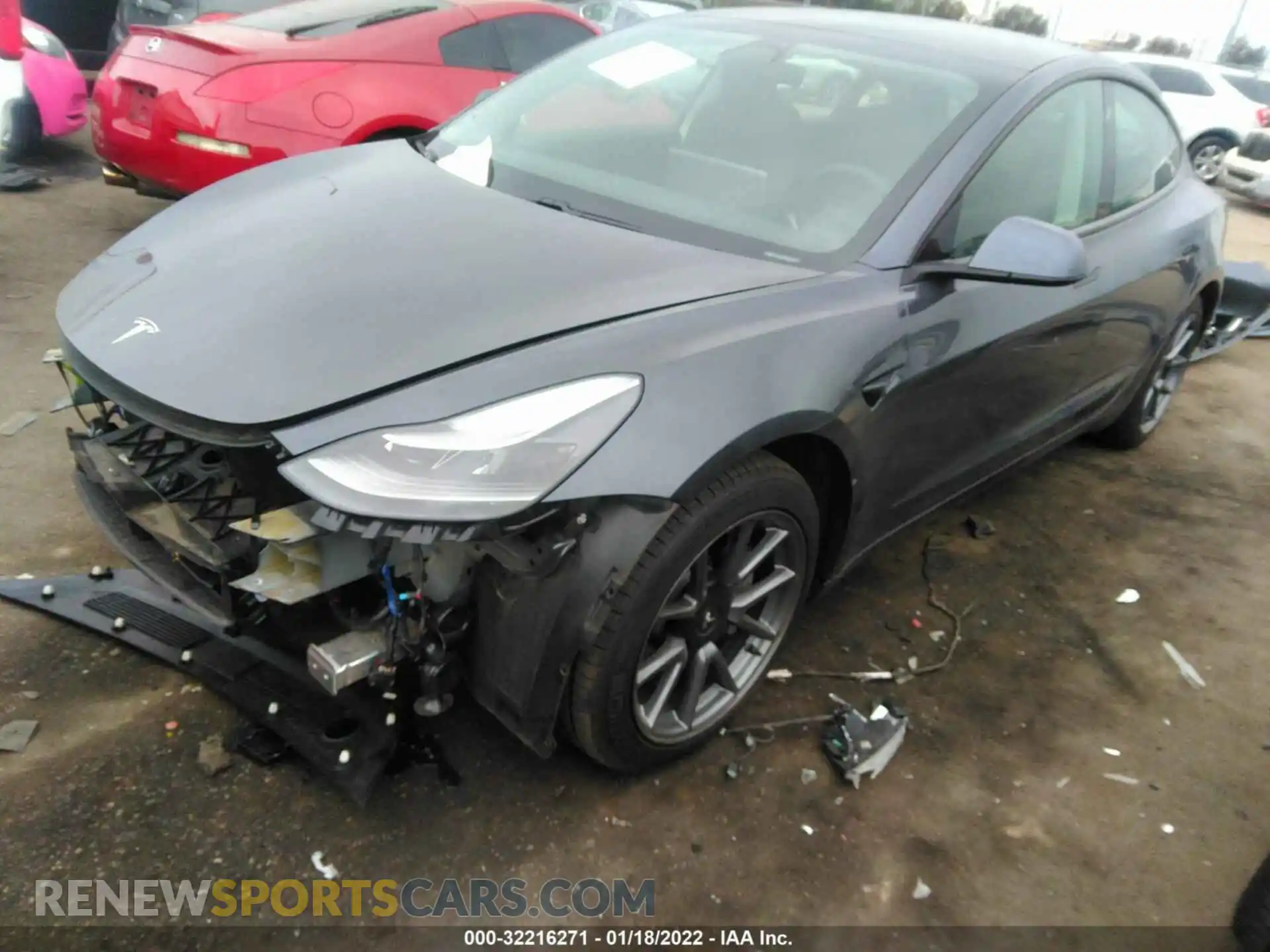 2 Photograph of a damaged car 5YJ3E1EA7MF866940 TESLA MODEL 3 2021