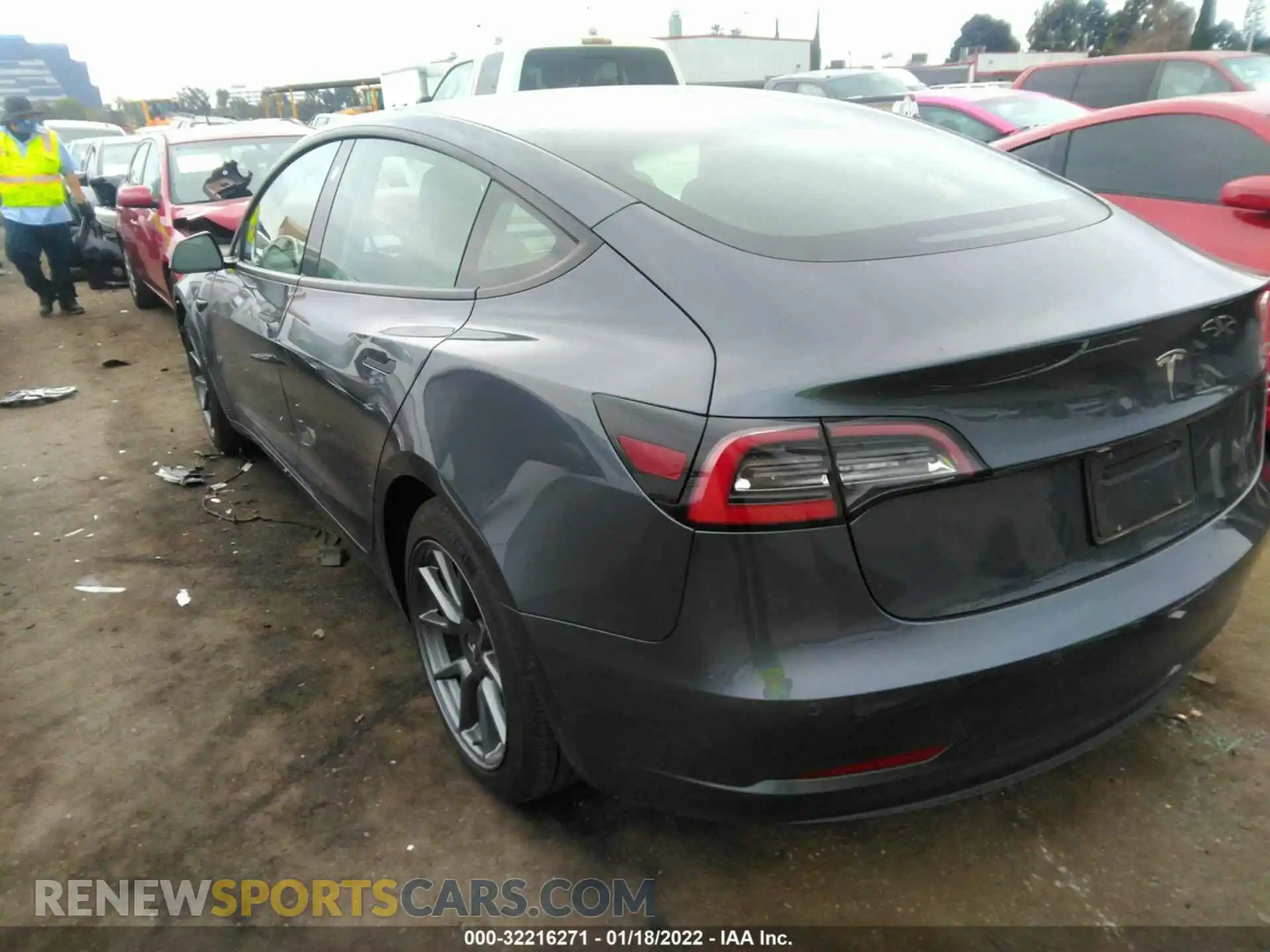 3 Photograph of a damaged car 5YJ3E1EA7MF866940 TESLA MODEL 3 2021
