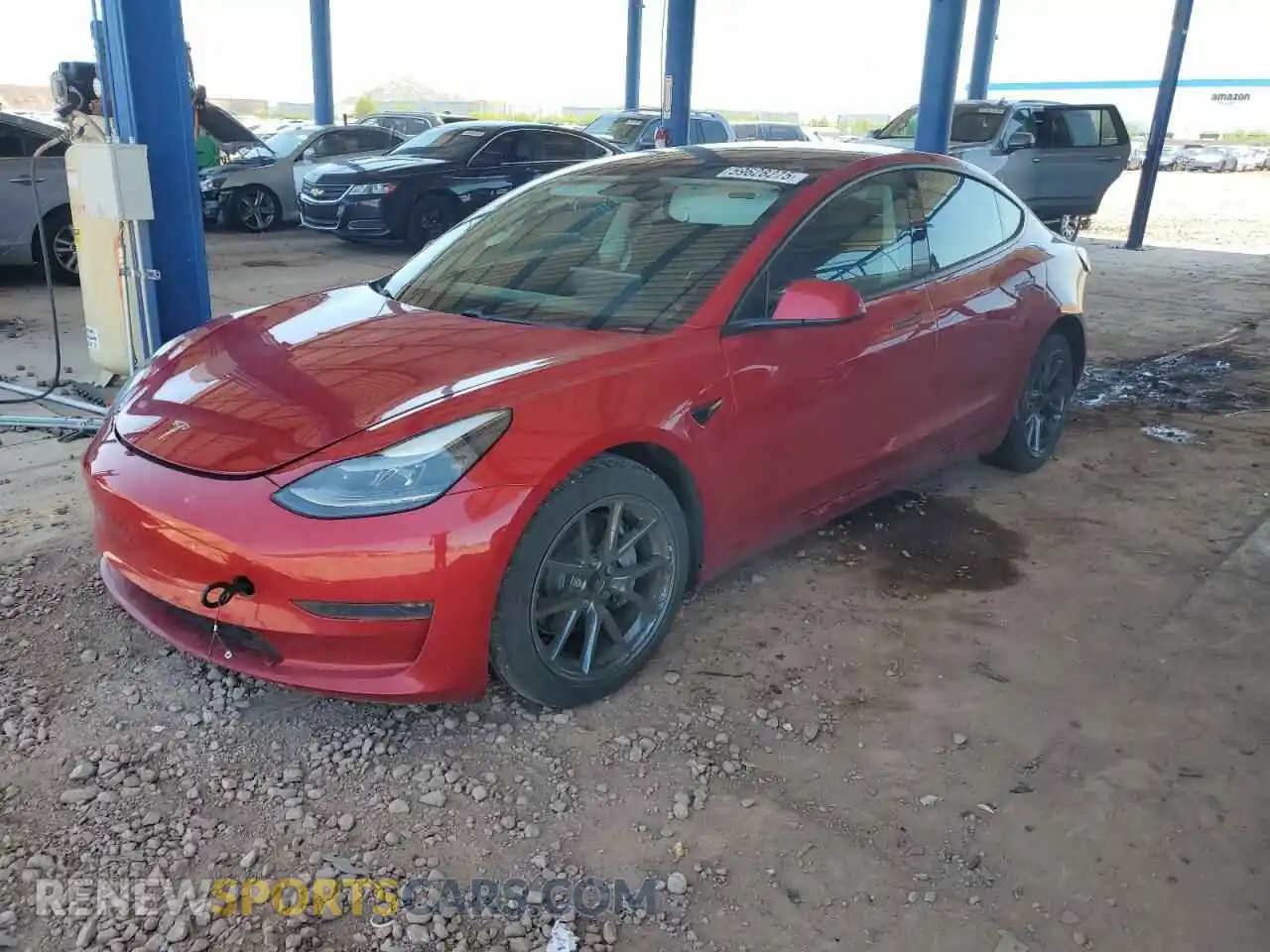 1 Photograph of a damaged car 5YJ3E1EA7MF868249 TESLA MODEL 3 2021