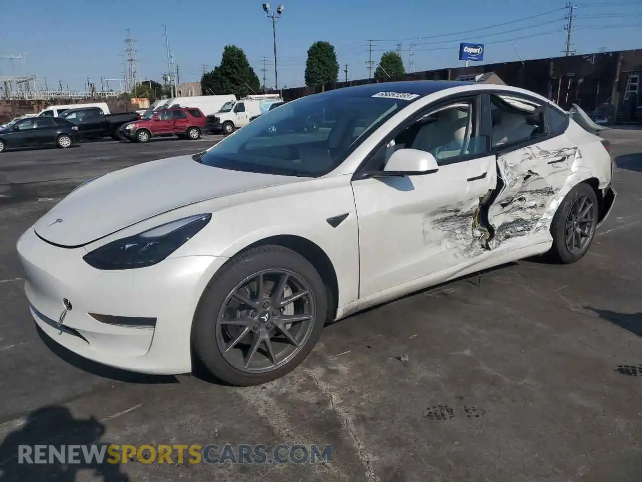 1 Фотография поврежденного автомобиля 5YJ3E1EA7MF873306 TESLA MODEL 3 2021
