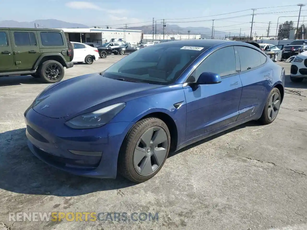 1 Photograph of a damaged car 5YJ3E1EA7MF875234 TESLA MODEL 3 2021